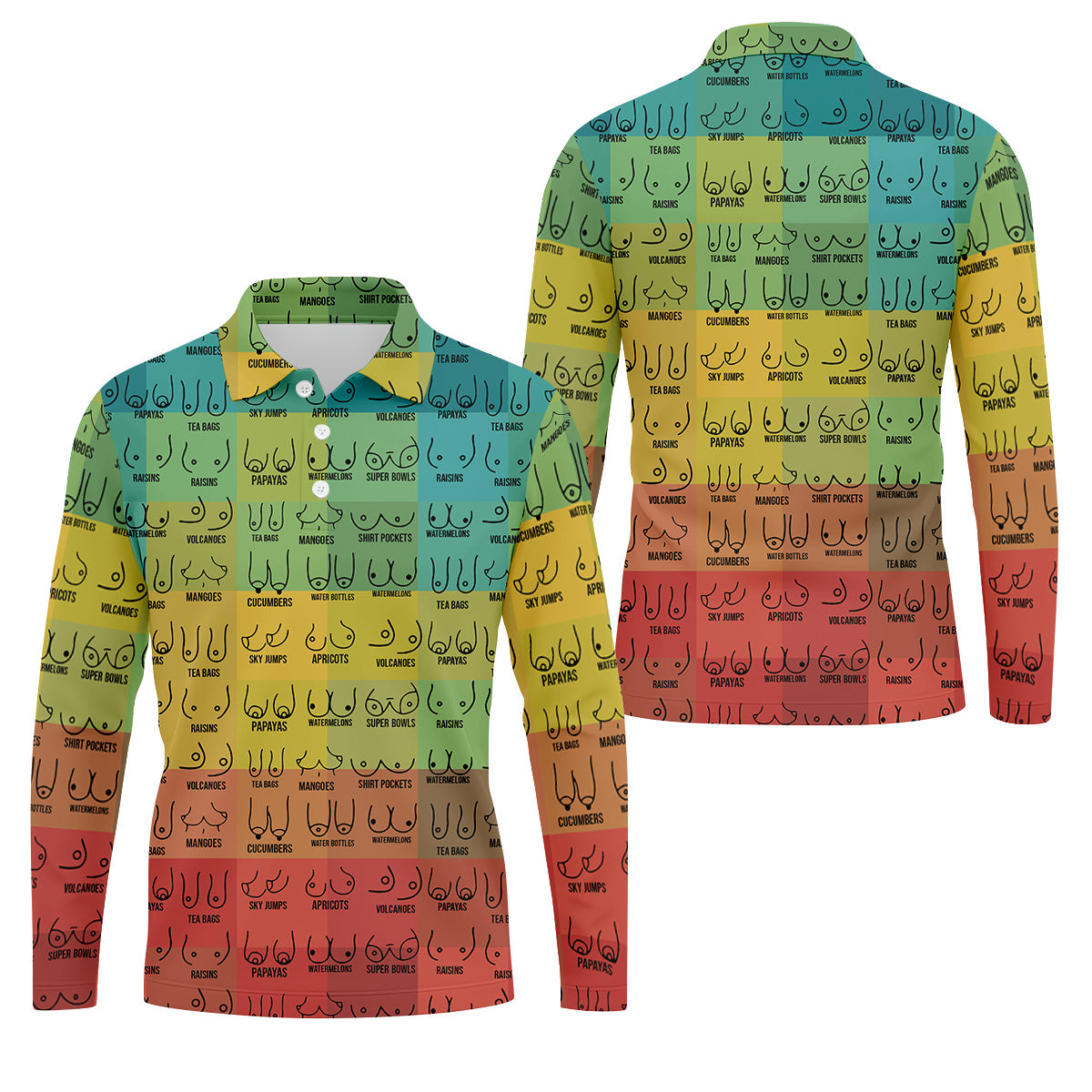 Colorful Fun Mens Golf Shirt, Golf Tops For Men, Gifts For Golf Lovers, Polo ShirtFor Men, Golfing Apparel