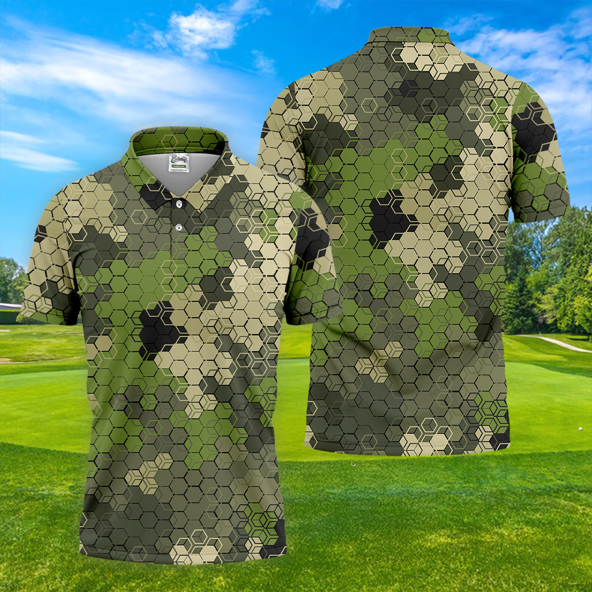Camo Golf Shirt, Mens Golf Polo Shirtque Gift For Golfer, Men Sweatshirt, Golfing Apparel