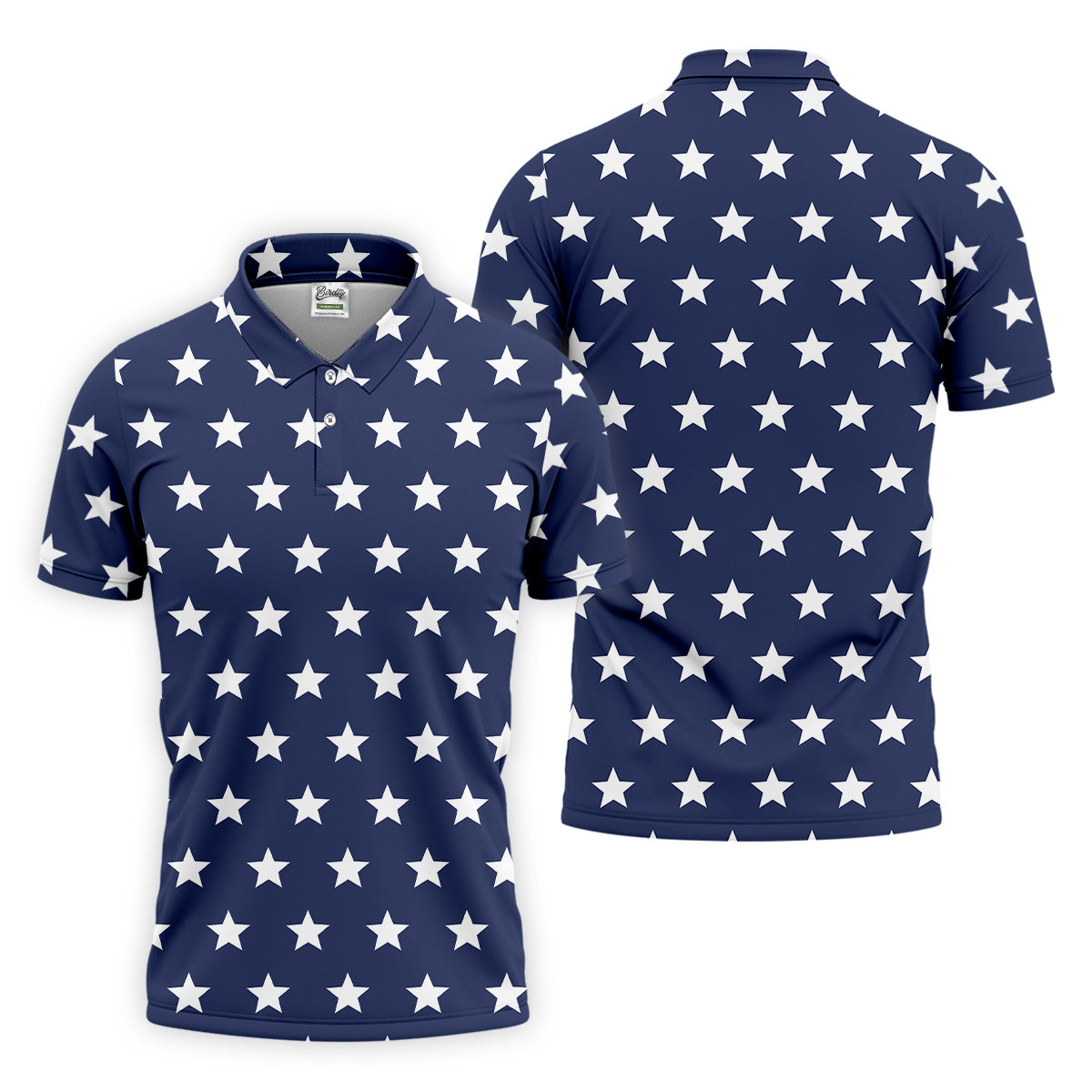 Star Spangled Men Polo, Mens Golf Polo Shirt Golf Accessories For Men, Golf Gift For Men