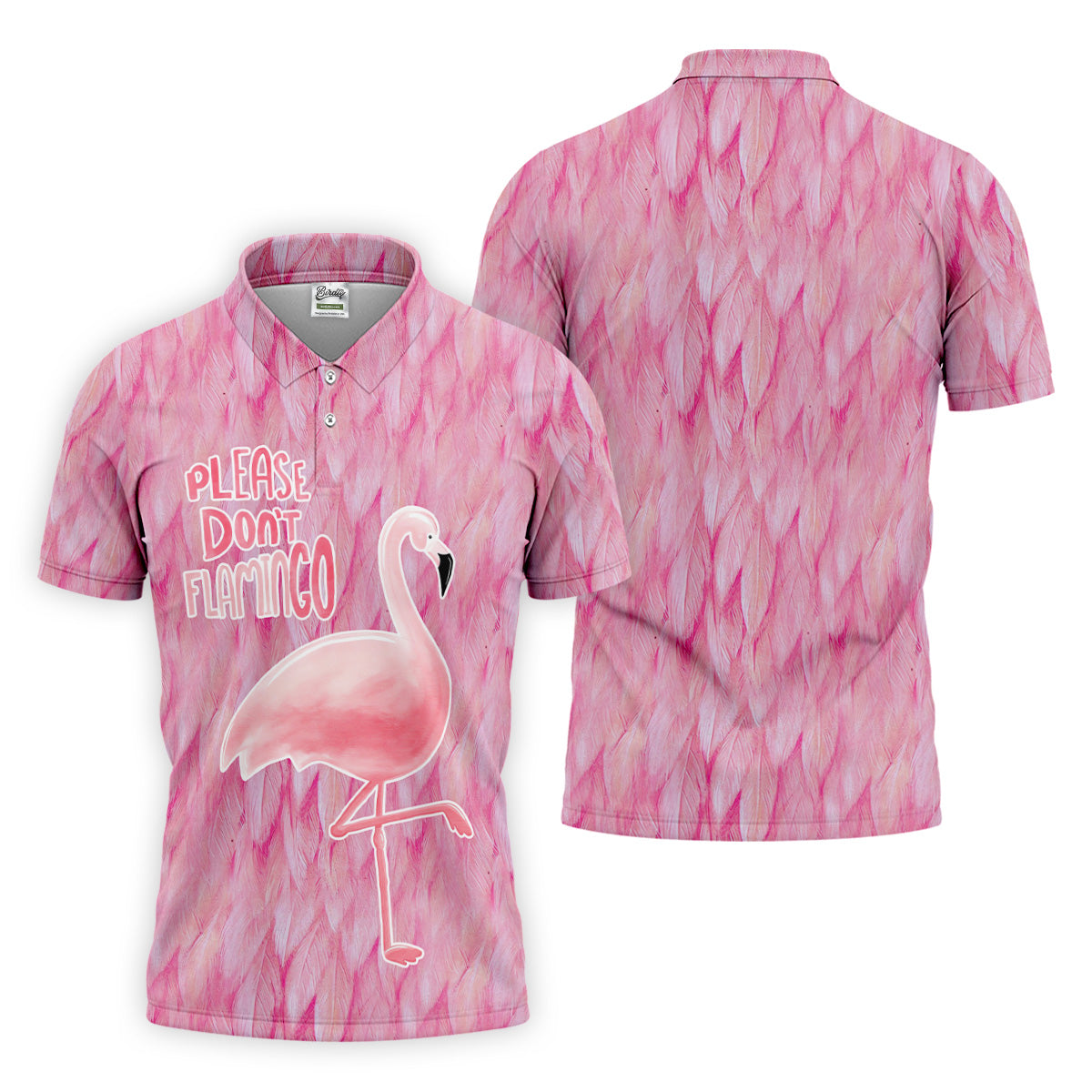 Please Don't Flamingo Fun Golf Shirts For Men, Pink Flamingo Polo ShirtFor Men, Golf Gift For Men