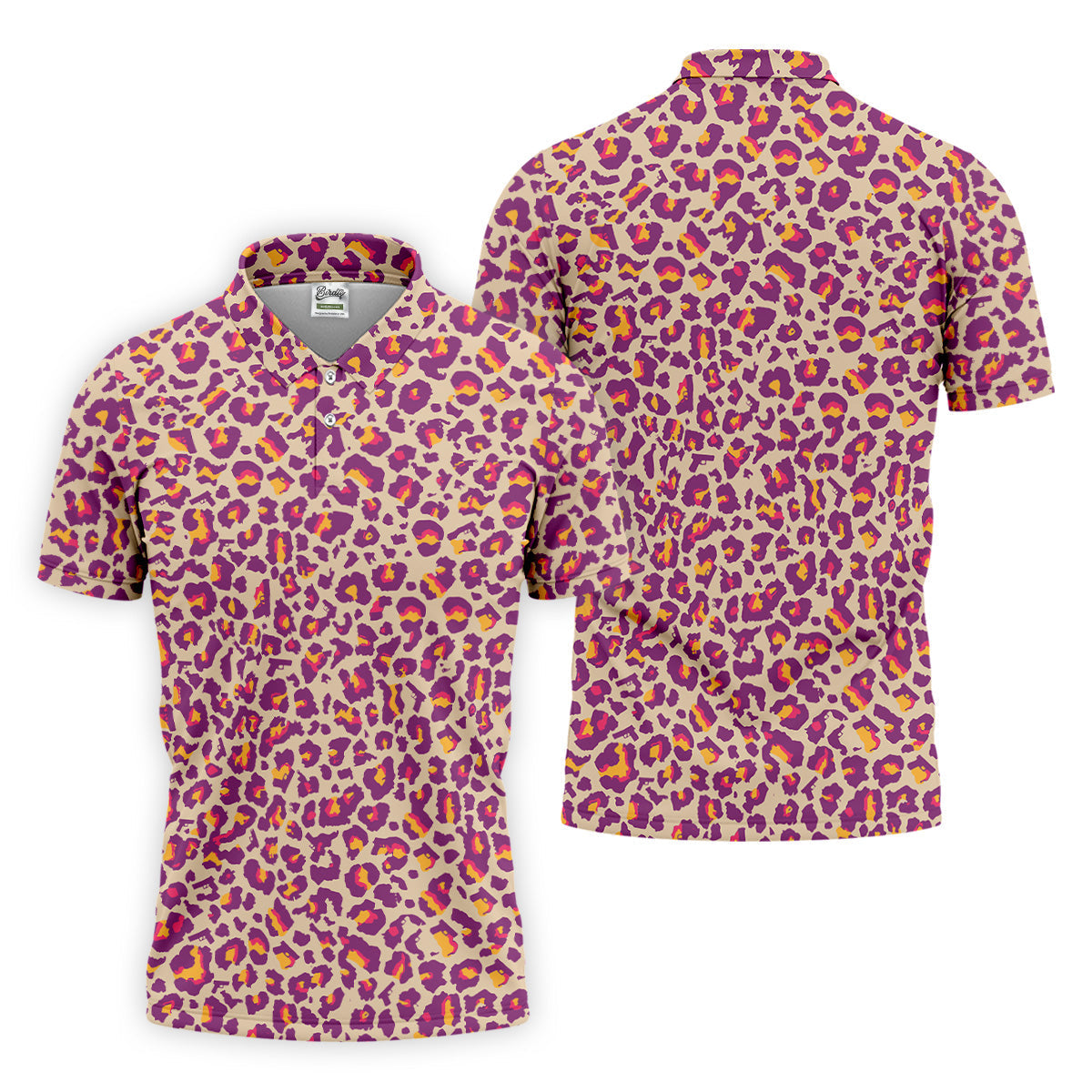 Pink Leopard Golf Tops For Men, Golf Gift For Men, Golf Shirts For Men, Golfing Apparel