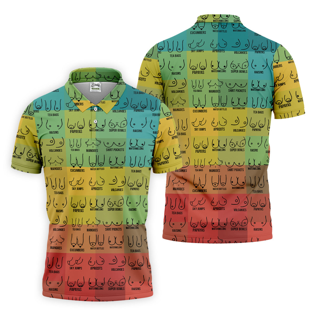 Colorful Fun Mens Golf Shirt, Golf Tops For Men, Gifts For Golf Lovers, Polo ShirtFor Men, Golfing Apparel