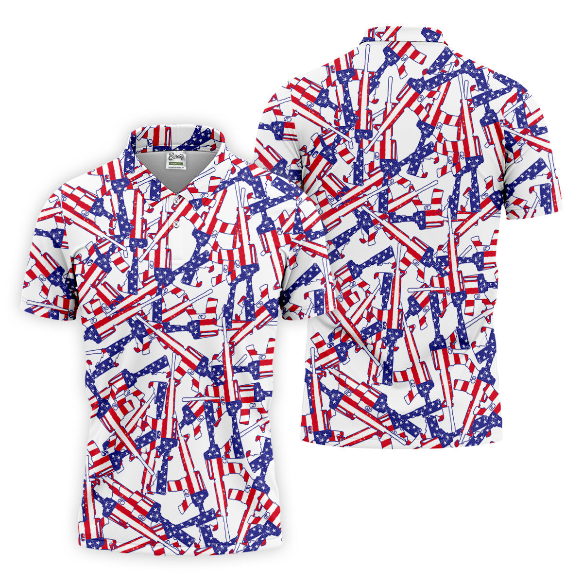 Men's Patriotic Golf Shirts, Golf Gift For Men, Golf Shirts For Men, Polo For Men