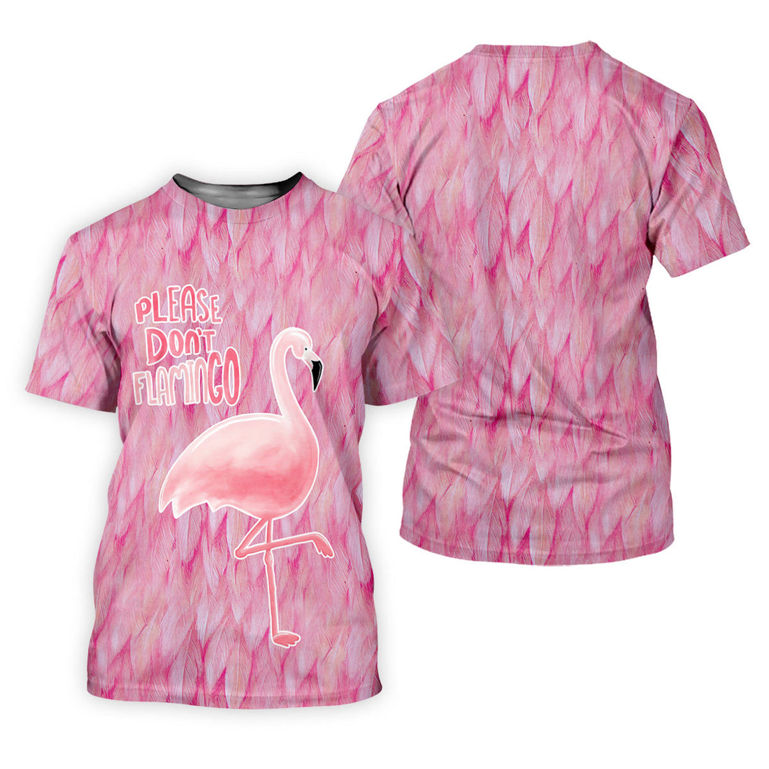 Please Don't Flamingo Fun Golf Shirts For Men, Pink Flamingo Polo ShirtFor Men, Golf Gift For Men