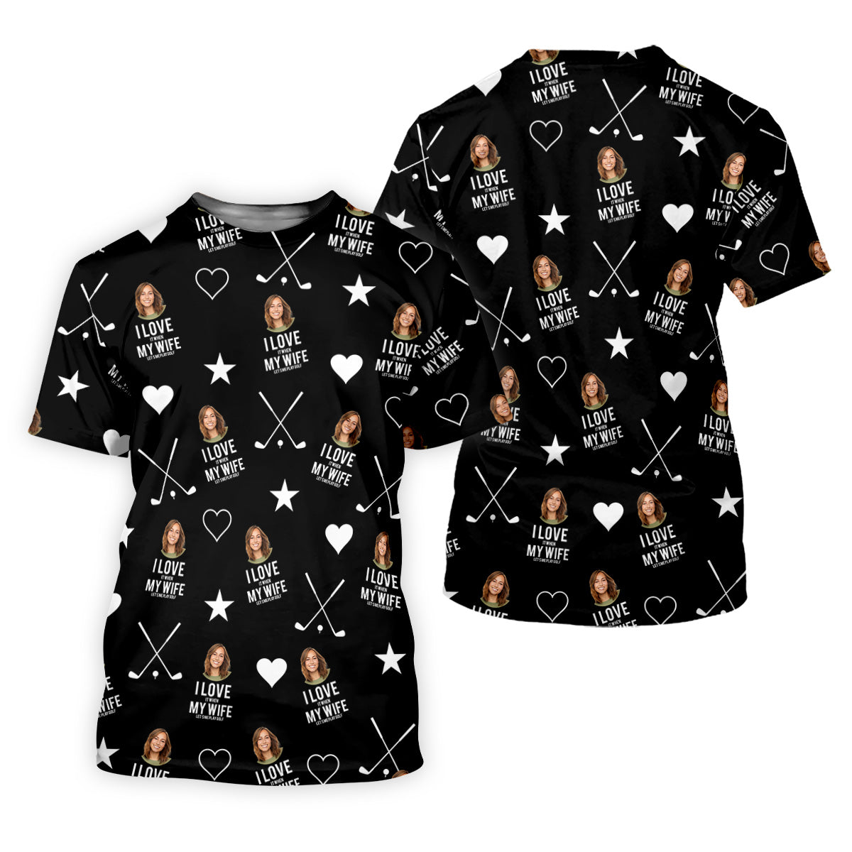 I Love It When My Wife Let's Me Play Golf Black Fun Golf Shirts For Men, Polo ShirtFor Men