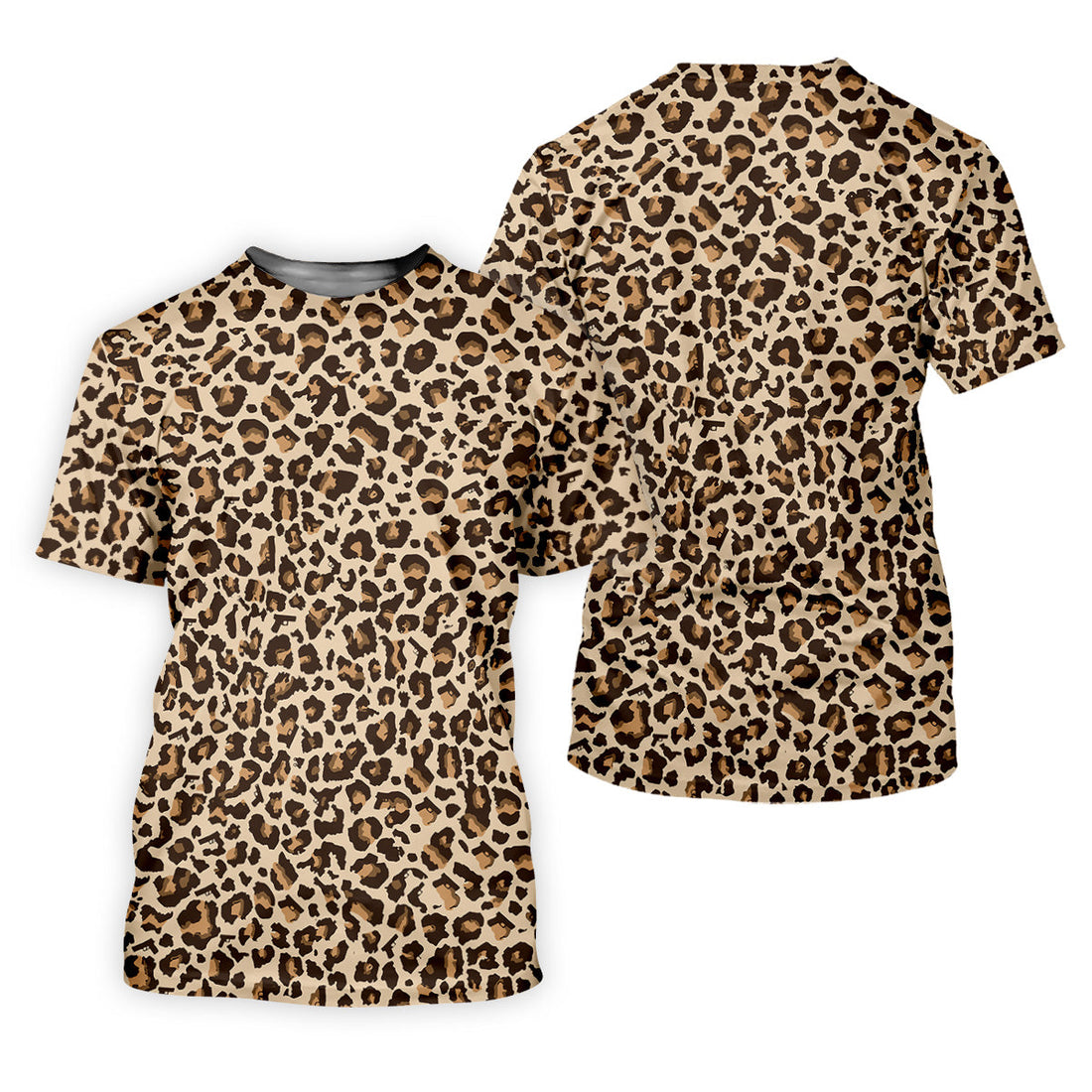 Brown Leopard Women Golf Top, Ladies Golf Shirts, Golf Gifts For Women, Golfing Apparel