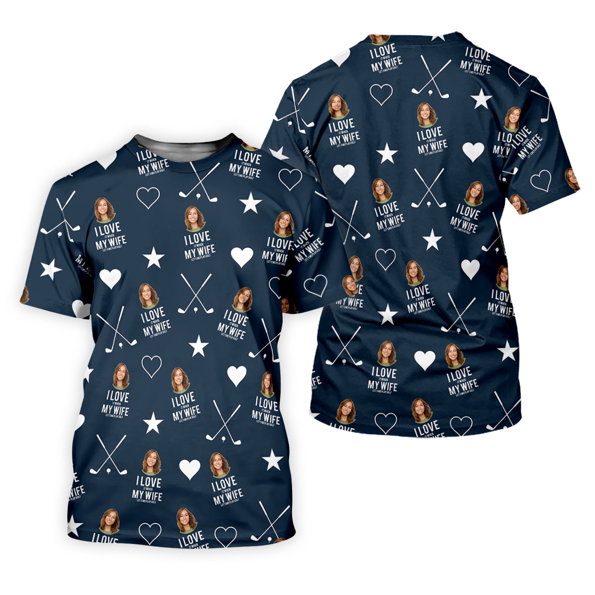 I Love It When My Wife Let's Me Play Golf Navy Fun Golf Shirts For Men, Polo ShirtFor Men