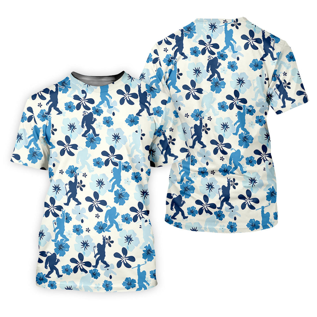 Bigfoot Golf Shirt, Women Floral Shirt, Golf Shirt For Women, Women's Polo Shirt
