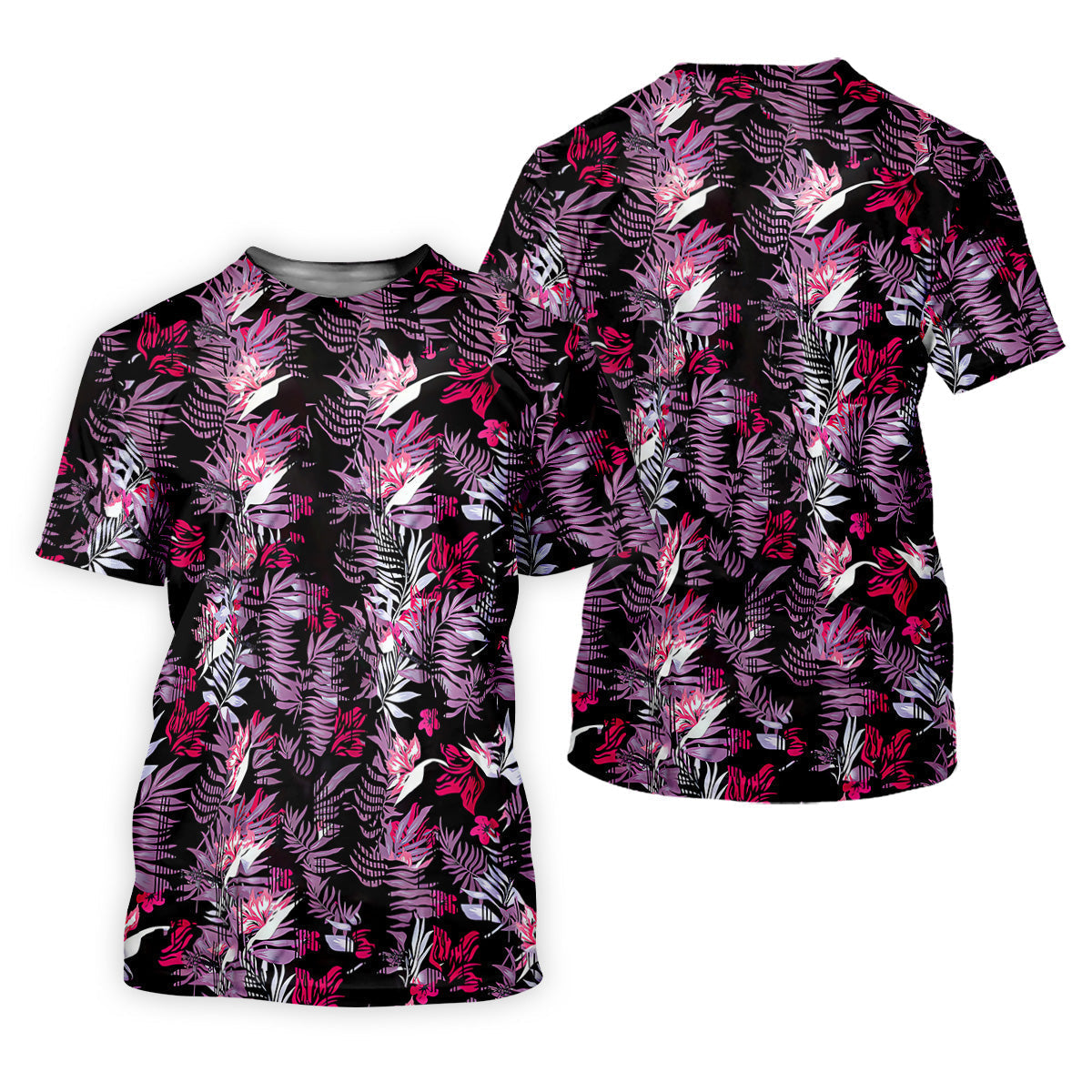 Purple And Black Tropical Golf Shirts, Sleeveless Women's Golf Shirts, Ladies Golf Polos