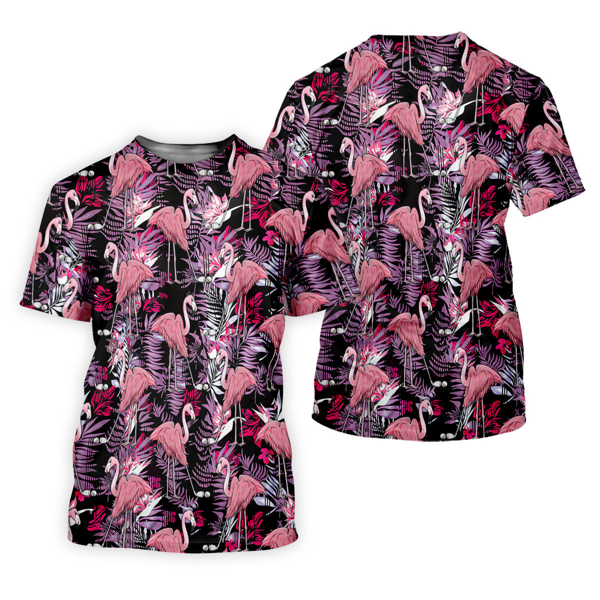 Tropical Flamingo Purple Golf Shirt, Golf Tops For Men, Polo Shirtor Men, Golfing Apparel