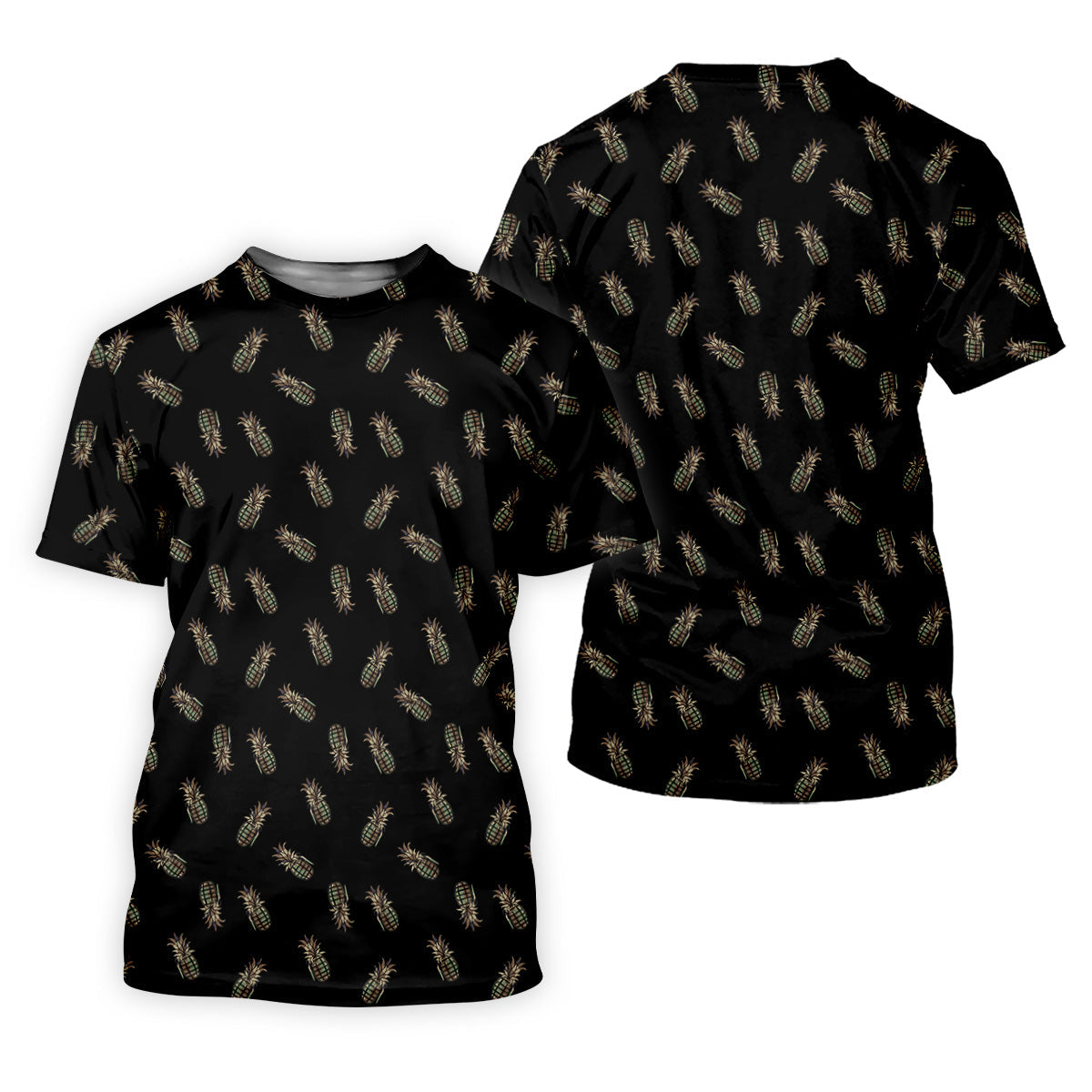 Pineapple Grenade Black Grey Women Golf Top, Cool Golf Gift, Ladies Golf Shirts, Golfing Apparel