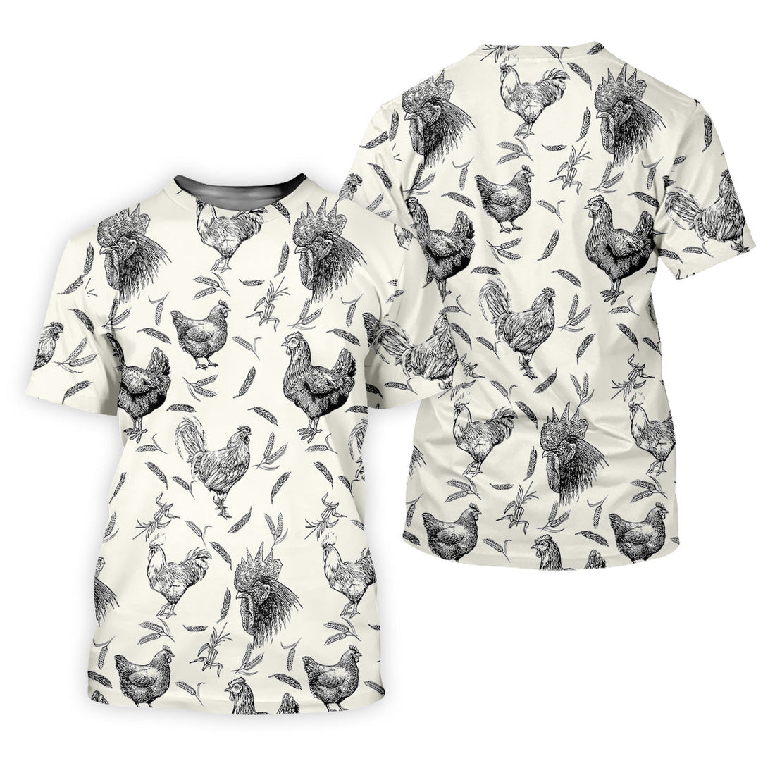 Chicken Rooster Golf Tops For Men, Gift For Chicken Lover, Fun Golf Shirts For Men, Polo Shirtor Men