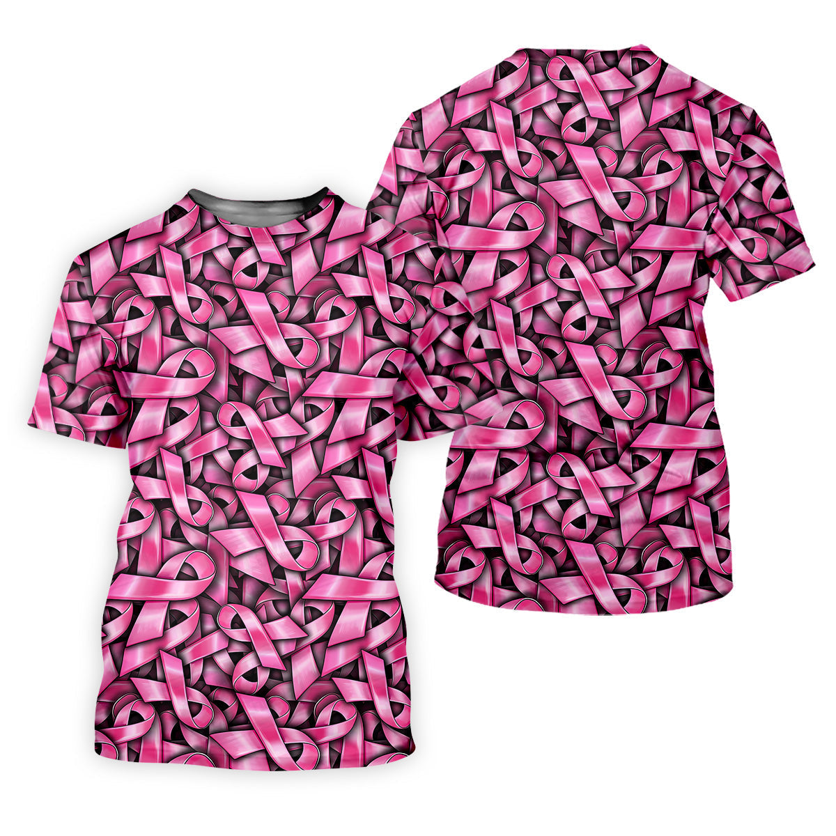 Pink And Black Breast Cancer Golf Shirt, Women's Long Sleeve Golf Shirts, Ladies Golf Tops, Ladies Golf Polos