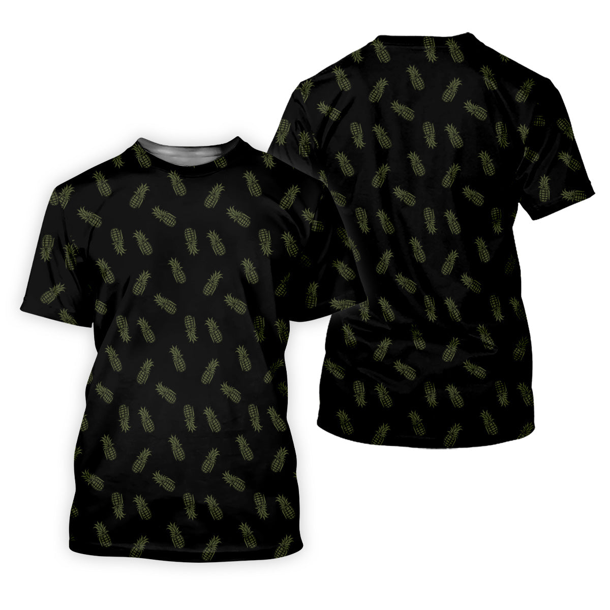 Pineapple Grenade Black Moss Green Women Golf Top, Cool Golf Gift, Ladies Golf Shirts