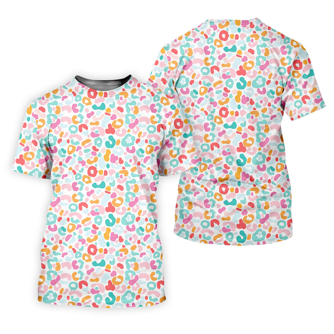 Leopard Pattern Golf Tops For Men, Mens Golf Polo Shirt White Polo Shirt, Golfing Apparel