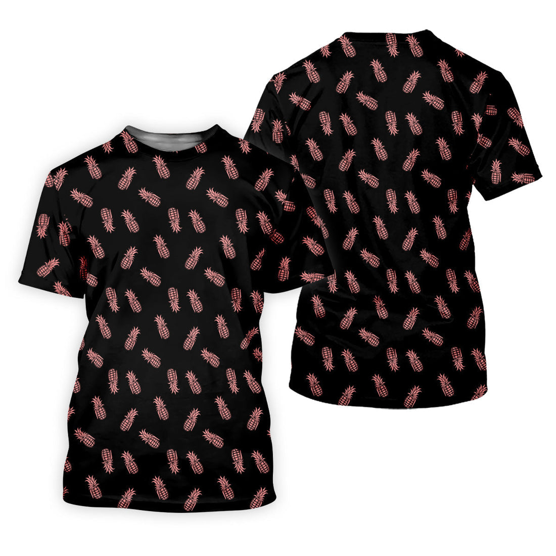 Pineapple Grenade Black And Pink Golf Tops For Men, Men Polo, Golf Gift For Men