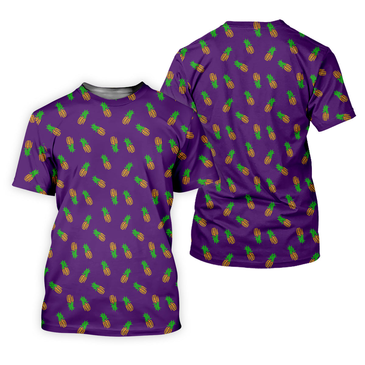 Pineapple Grenade Purple Golf Shirts, Men Polo, Golf Gift For Men, Golfing Apparel
