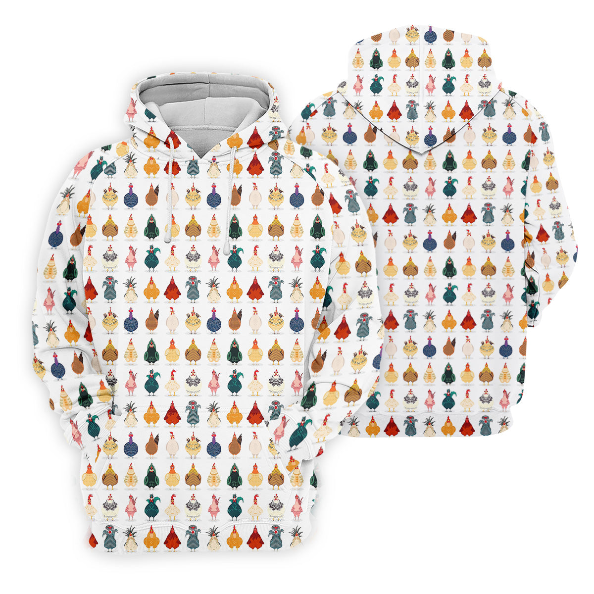 Whimsical Chicken Fun Golf Shirts For Men, Cute Golf Outfit, Polo ShirtFor Men, Golfing Apparel