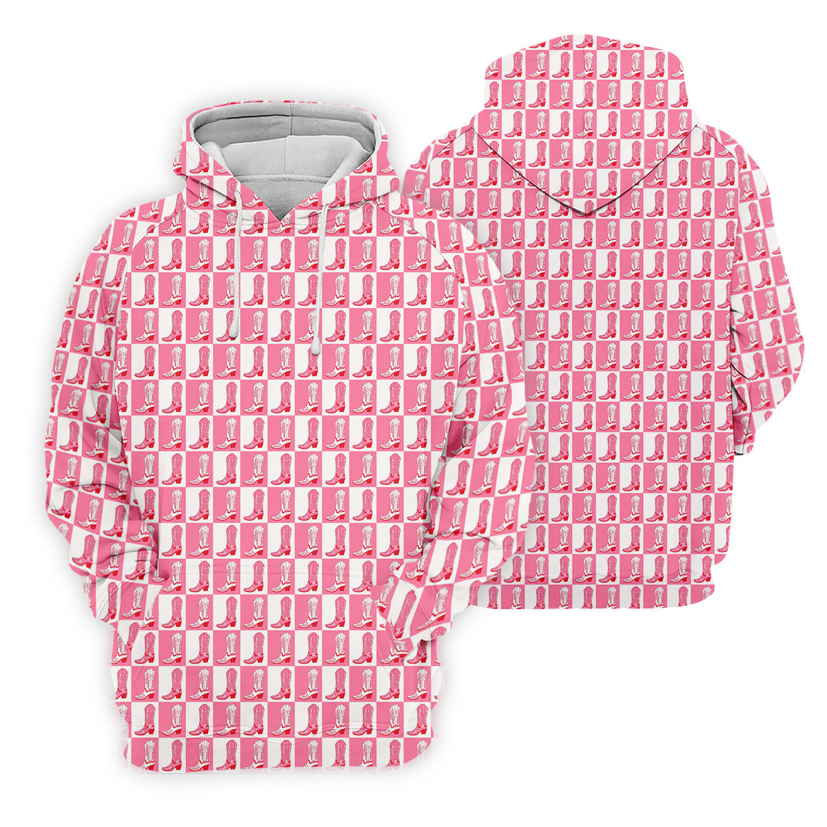 Western Cowgirl Boot Ladies Pink Golf Shirt, Western Golf Shirts Women, Ladies Golf Polos
