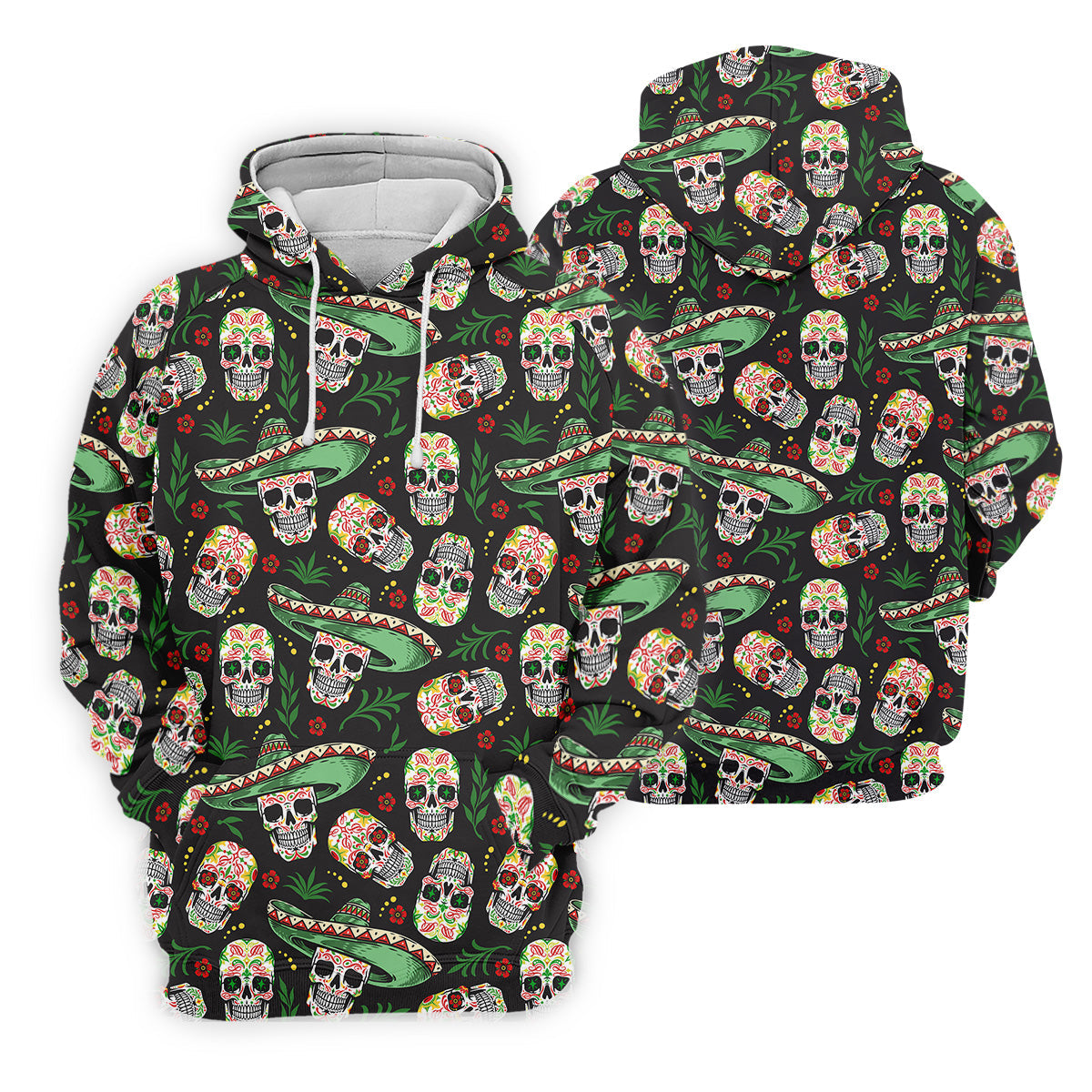 Skull Golf Shirt, Day Of The Dead Shirt, Mexican Floral Shirt, Men Polo, Unique Gift For Golfer