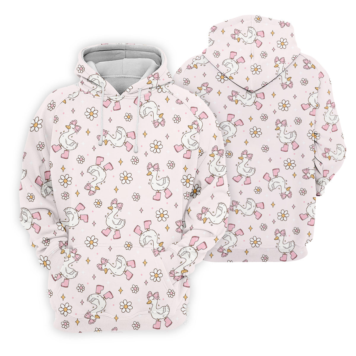 Silly Goose Seamless Pattern Pink Golf Shirt, Cute Golf Outfit, Golf Gift For Men, Golfing Apparel