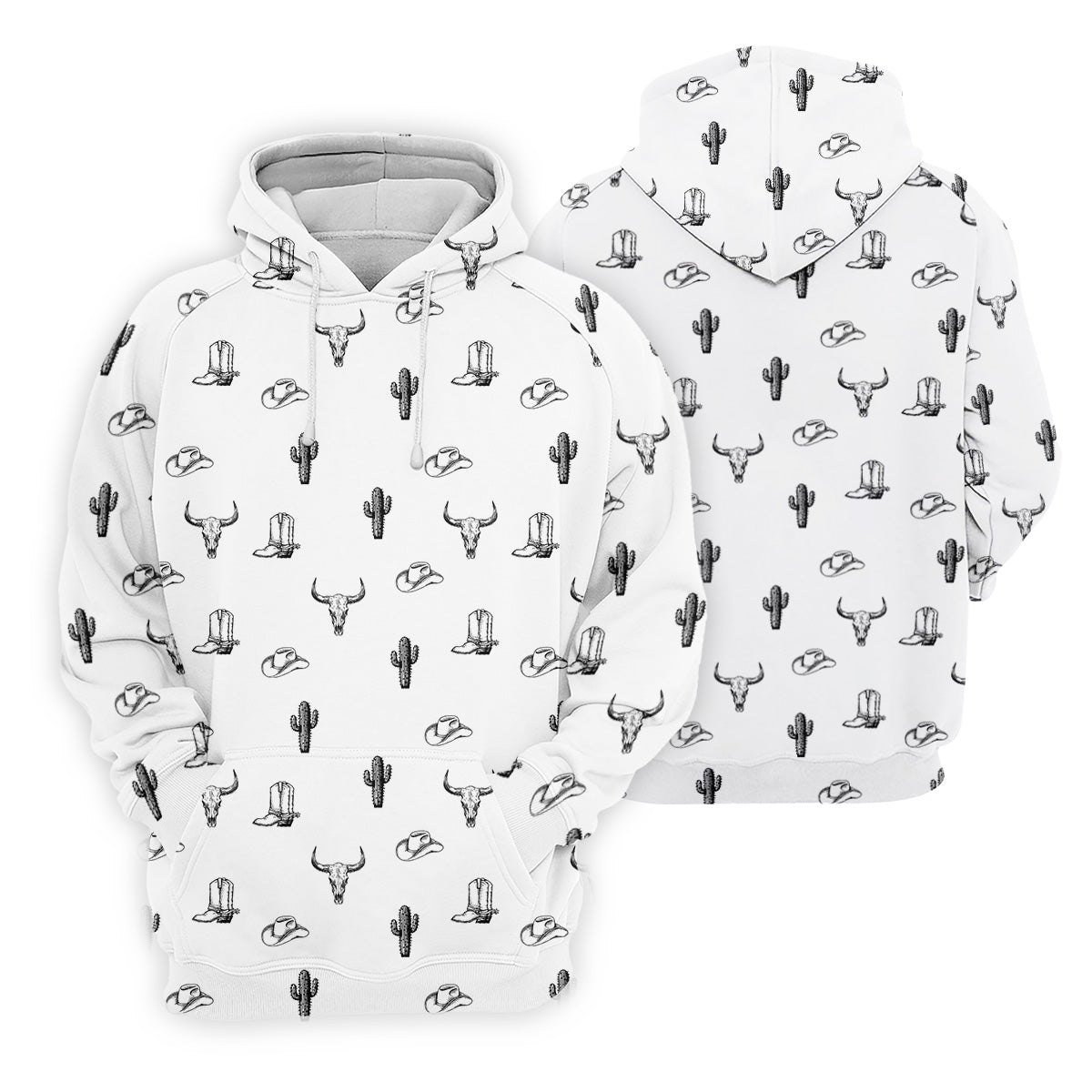 Wild West Cactus White Western Golf Shirt, Golf Tops For Men, Polo Shirtor Men, Golfing Apparel