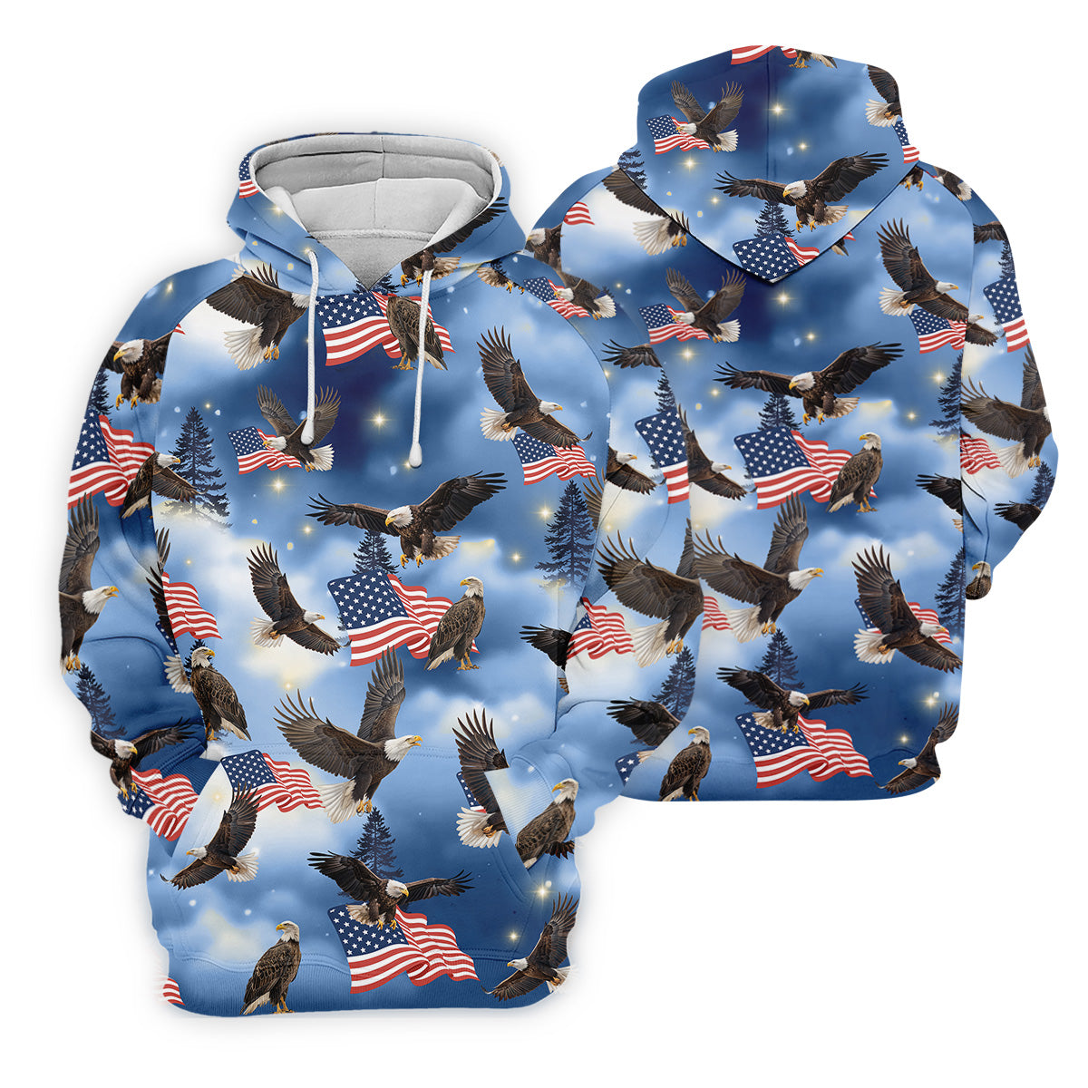 American Flag Eagle Ladies Patriotic Golf Shirts, Womens Golf Tops, Ladies Golf Shirts