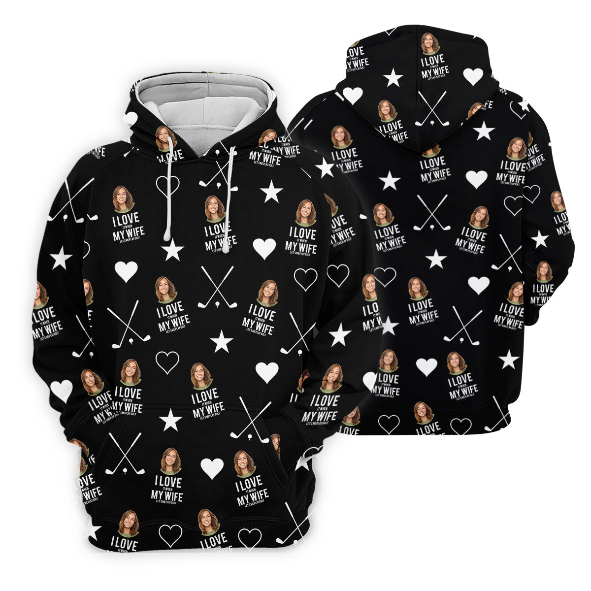 I Love It When My Wife Let's Me Play Golf Black Fun Golf Shirts For Men, Polo ShirtFor Men