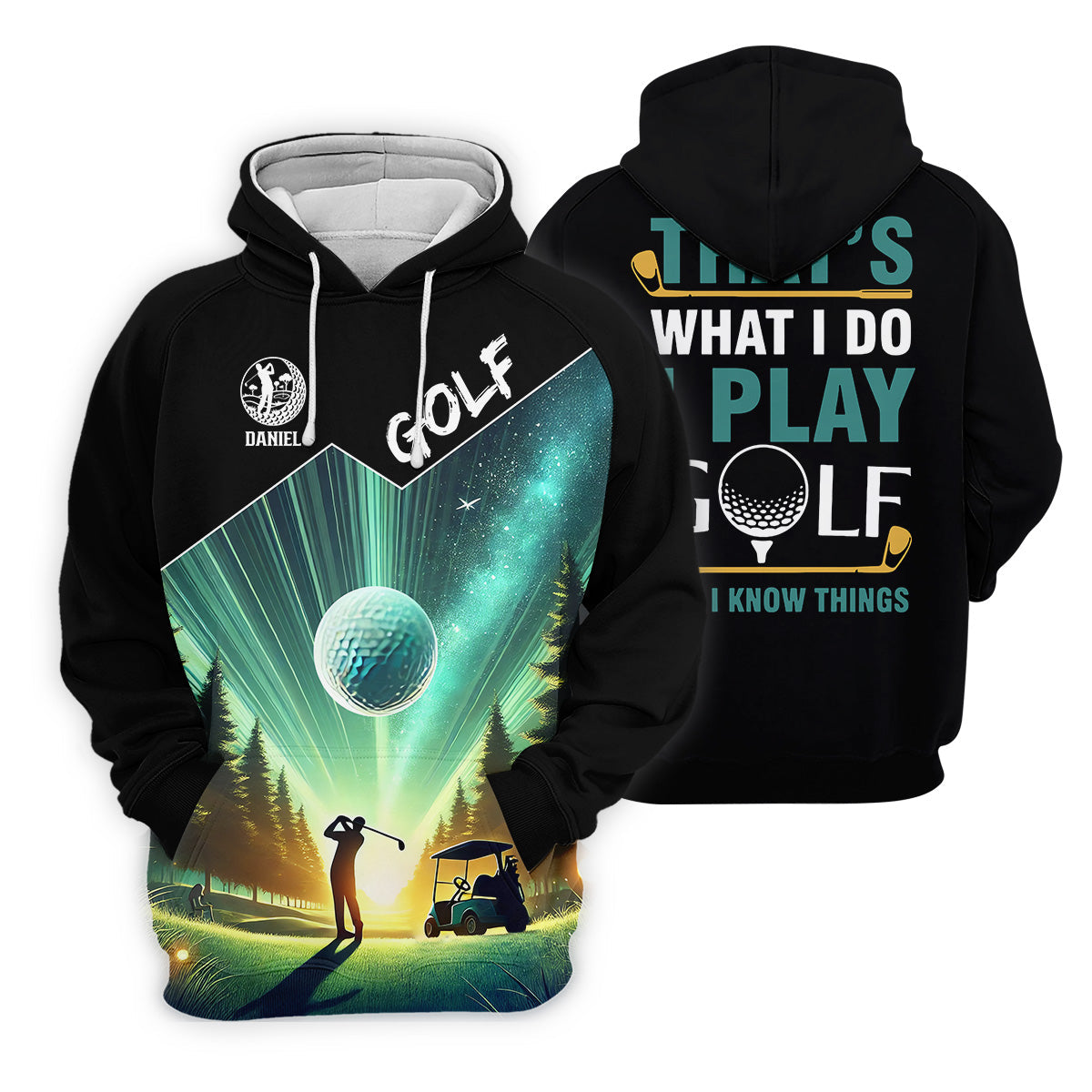 That's What I Do I Play Golf And I Know Things Womens Golf Tops, Ladies Golf Shirts, Golfing Apparel