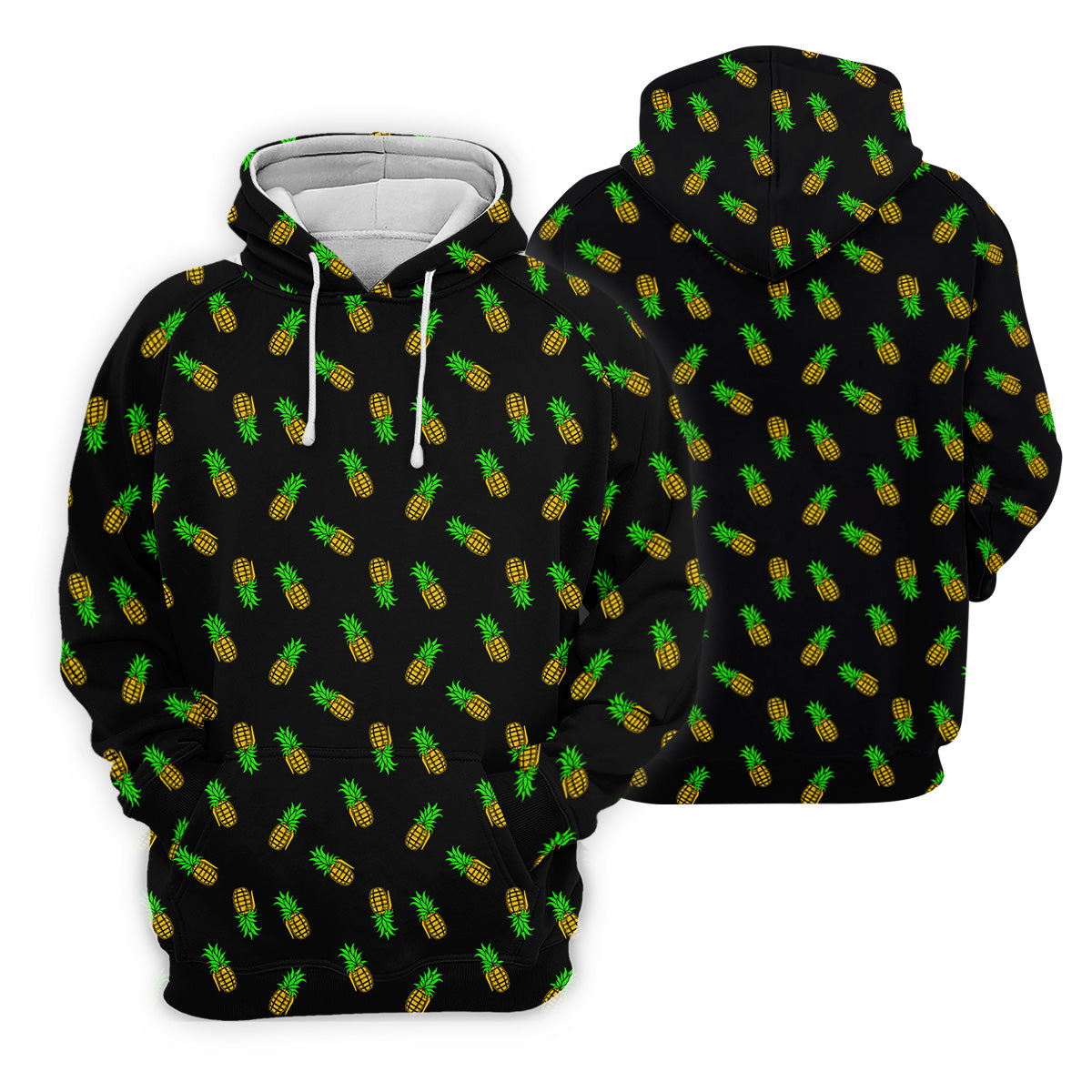Pineapple Grenade Black And Yellow Golf Tops For Men, Men Polo, Golf Gift For Men, Golfing Apparel