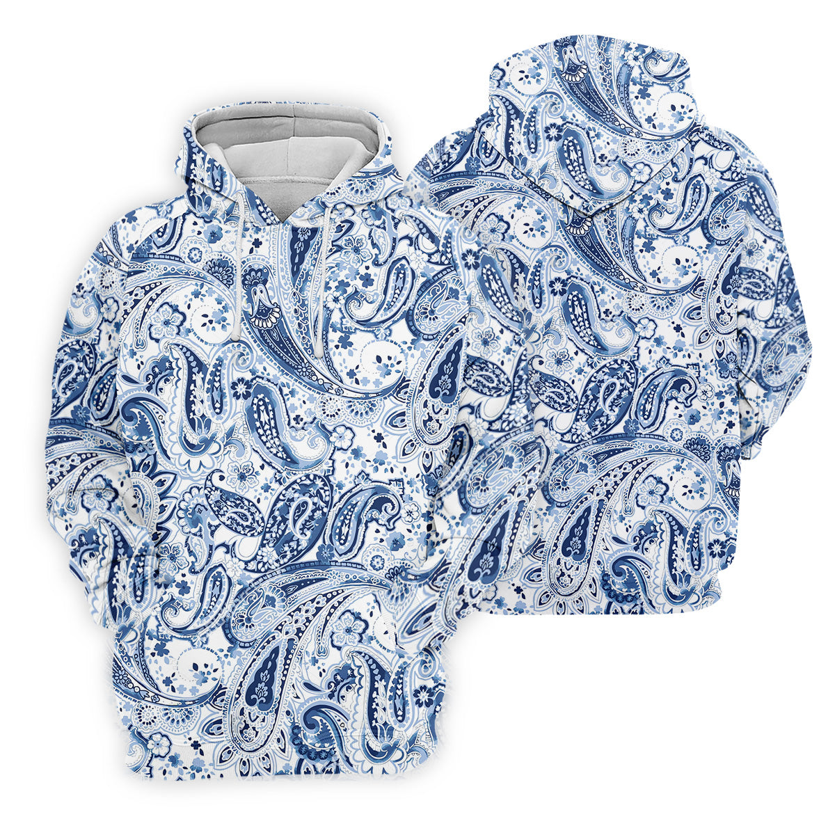 Blue Paisley Seamless Pattern Women Golf Top, Golf Shirt For Women, Women's Polo Shirt