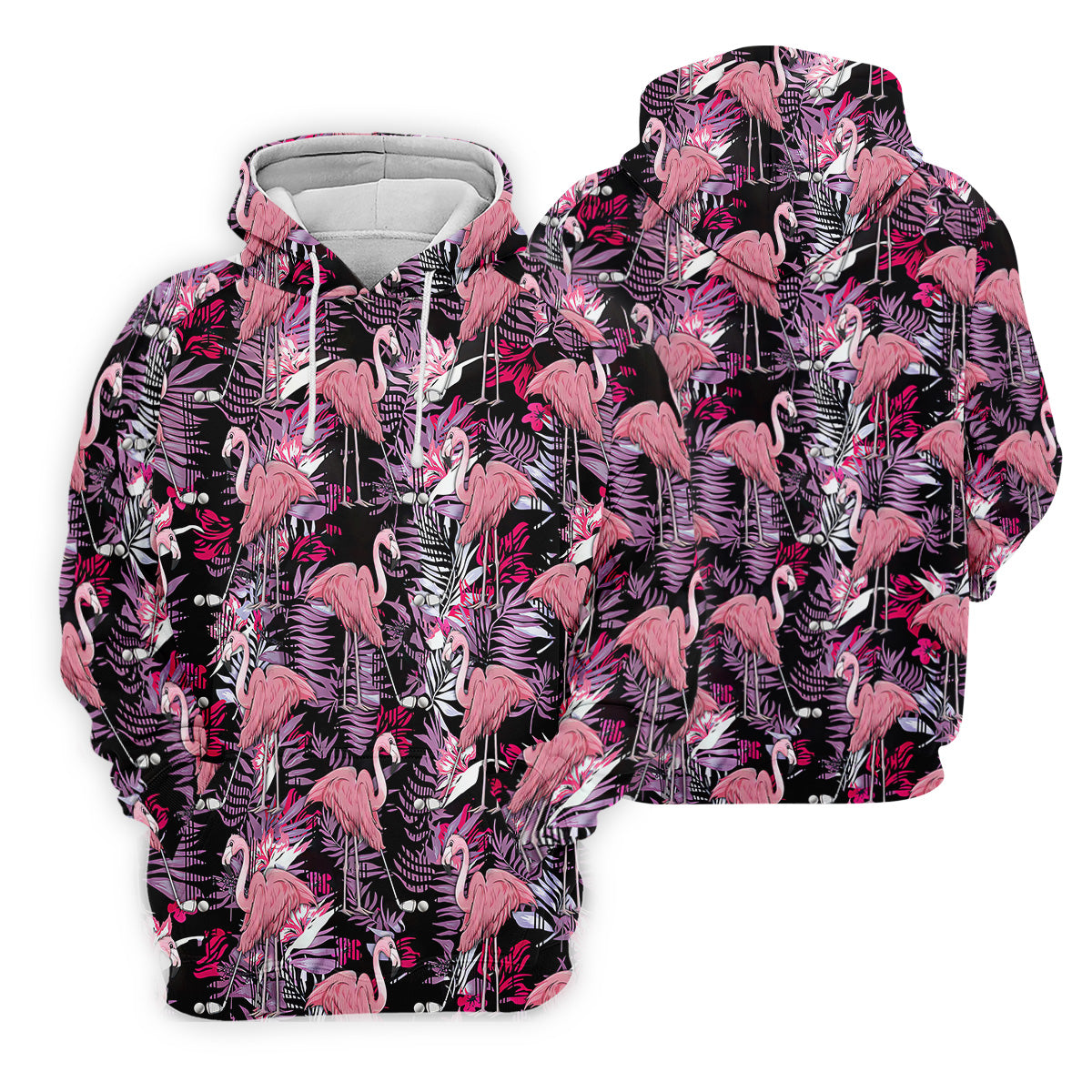 Tropical Flamingo Purple Golf Shirt, Sleeveless Women's Golf Shirts, Ladies Golf Polos, Golfing Apparel