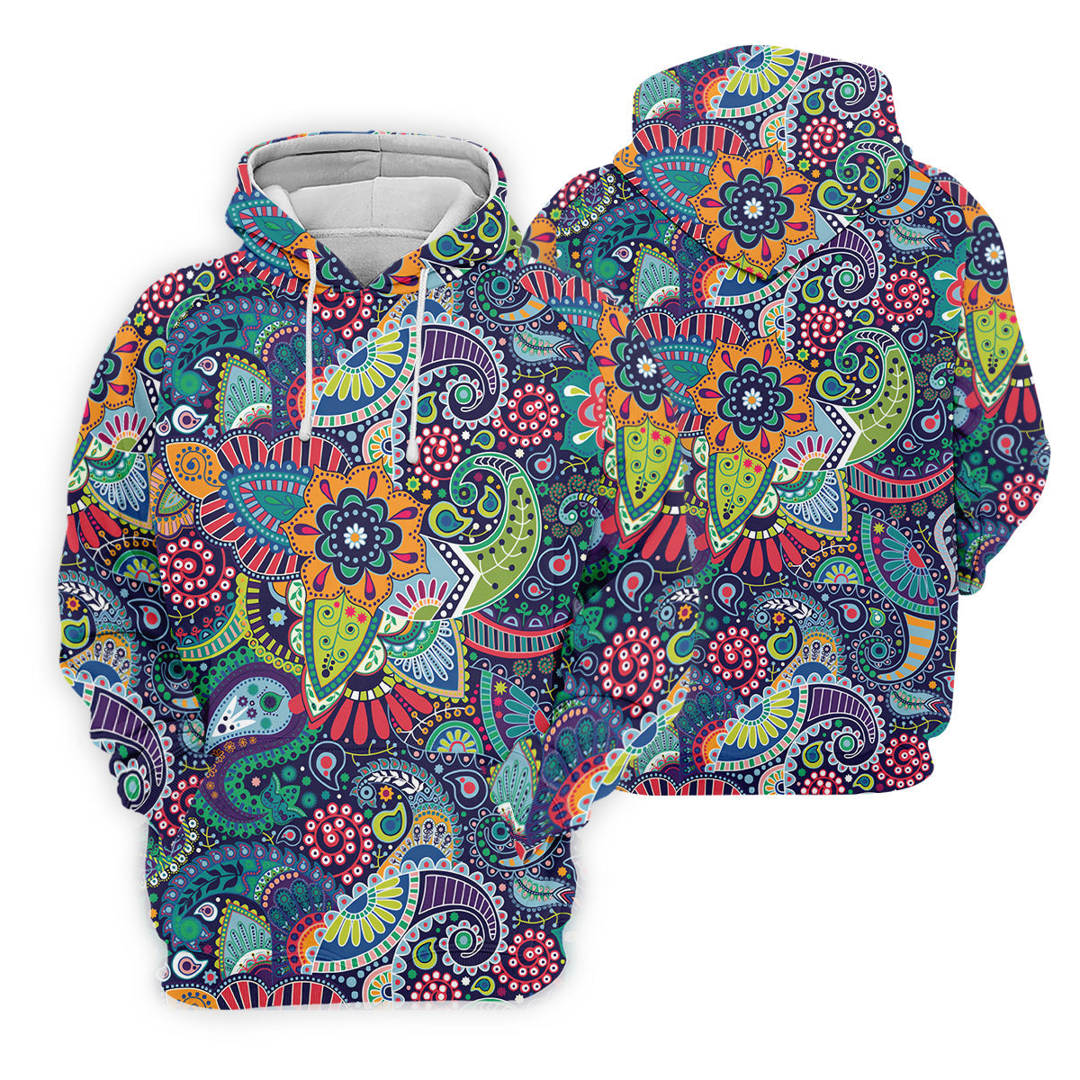 Colorful Paisley Men Polo, Mens Paisley Shirts, Mens Golf Polo Shirt Golf Gift For Men