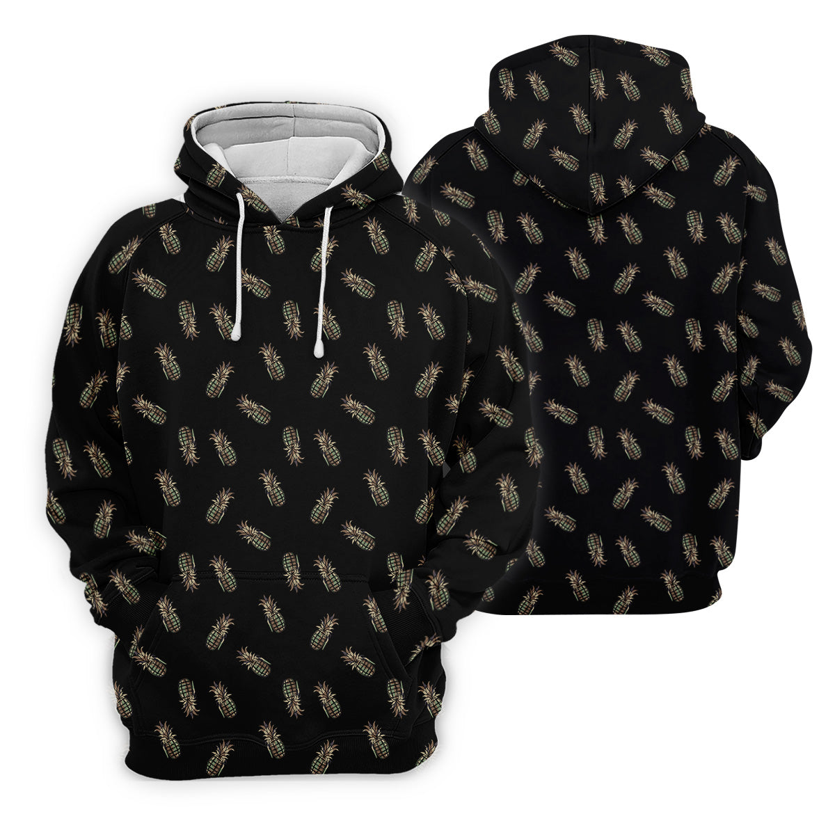 Pineapple Grenade Black Grey Women Golf Top, Cool Golf Gift, Ladies Golf Shirts, Golfing Apparel