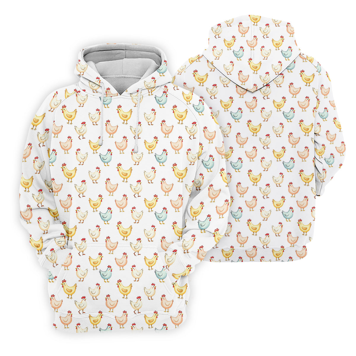 Chicken Rooster White Golf Tops For Men, Gift For Chicken Lover, Fun Golf Shirts For Men, Golfing Apparel