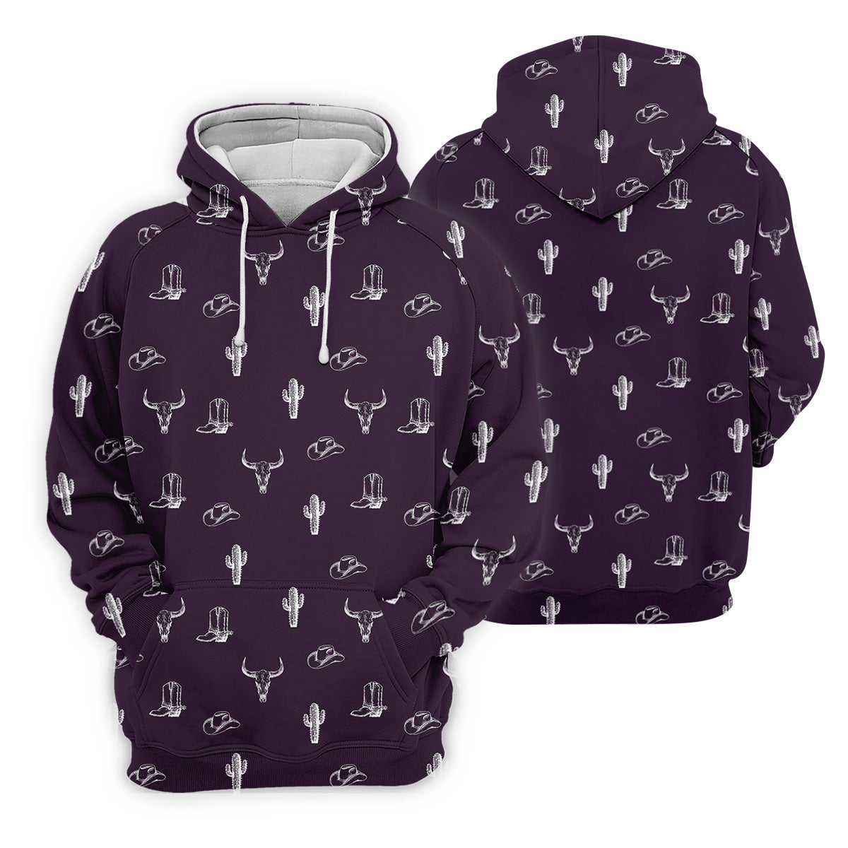 Wild West Cactus Purple Western Golf Shirts Women, Unique Gift For Golfer, Ladies Golf Shirts