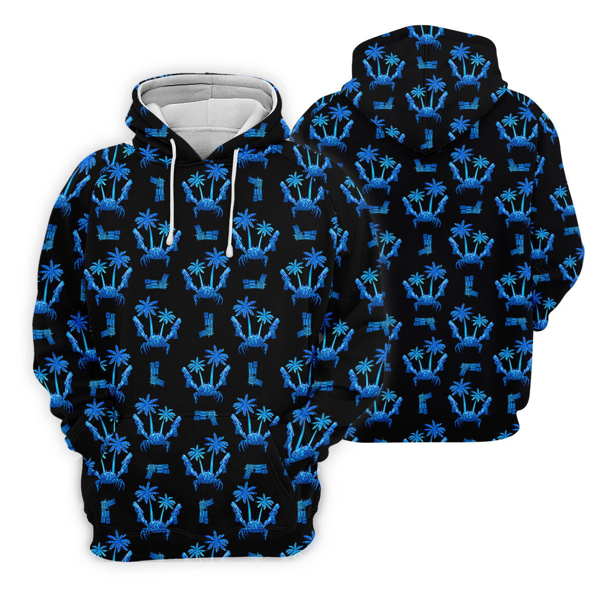 The Blue Crab Tropical Golf Shirts, Black Golf Shirt, Ladies Golf Shirts, Golf Gifts For Women