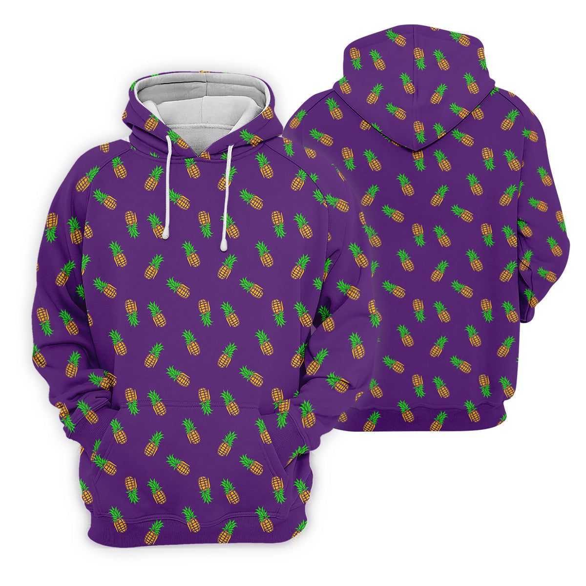 Pineapple Grenade Purple Golf Shirts, Men Polo, Golf Gift For Men, Golfing Apparel