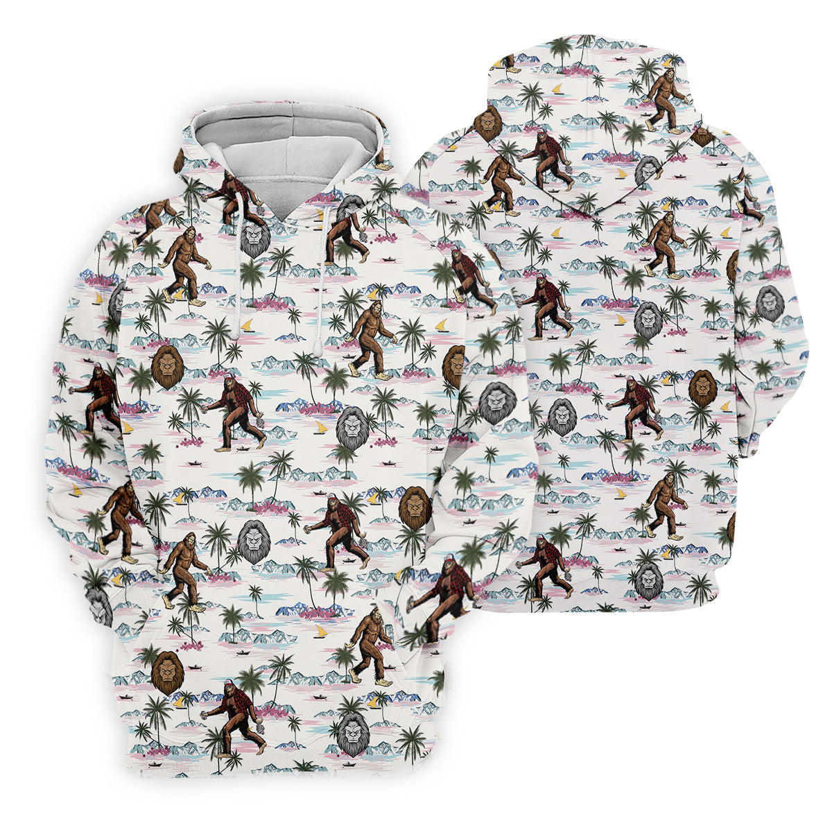 Funny Sasquatch Tropical Golf Shirts, Ladies Golf Shirts, Golfing Apparel, Women's Polo Shirt
