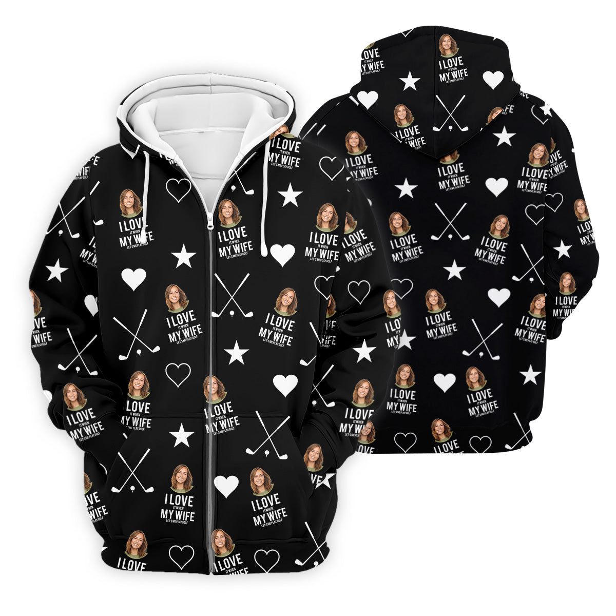 I Love It When My Wife Let's Me Play Golf Black Fun Golf Shirts For Men, Polo ShirtFor Men