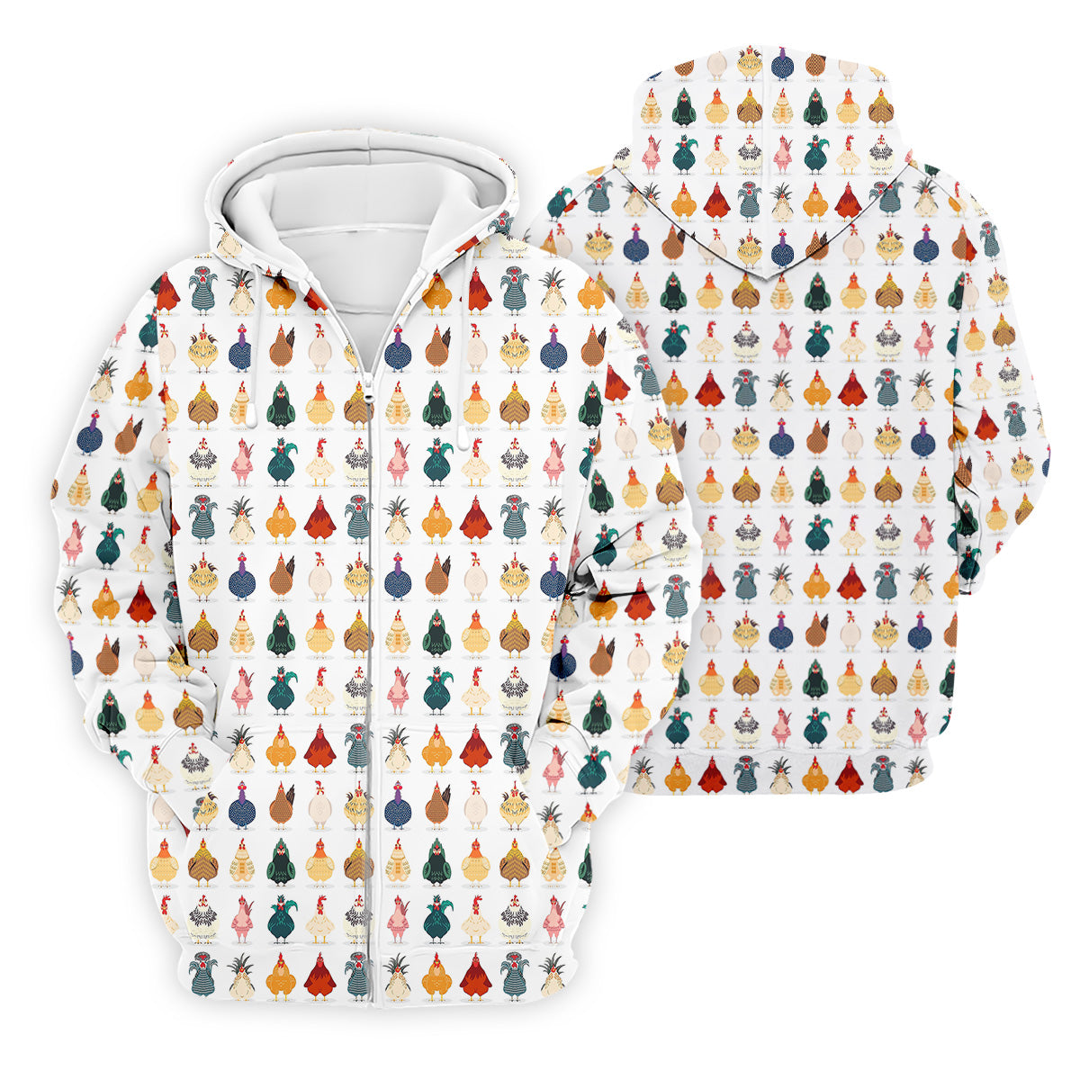 Whimsical Chicken Fun Golf Shirts For Men, Cute Golf Outfit, Polo ShirtFor Men, Golfing Apparel