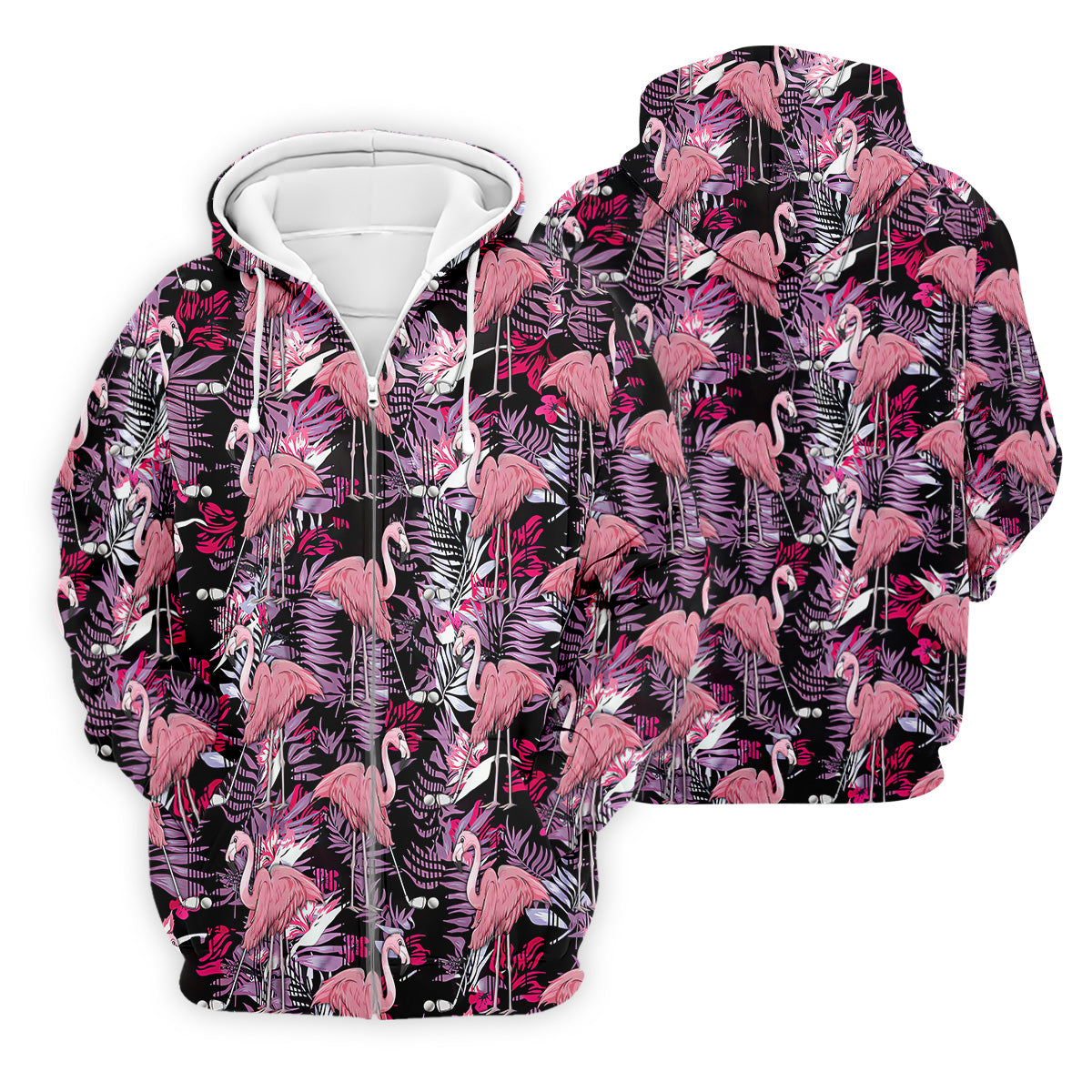 Tropical Flamingo Purple Golf Shirt, Golf Tops For Men, Polo Shirtor Men, Golfing Apparel