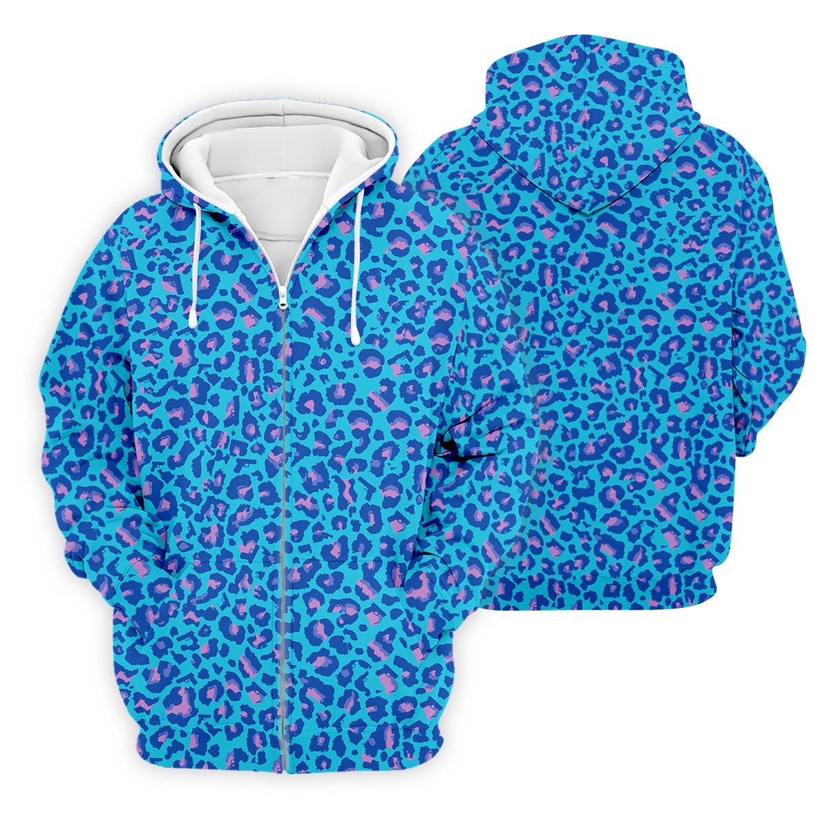 Blue Leopard Golf Tops For Men, Men Polo, Golf Gift For Men, Golfing Apparel