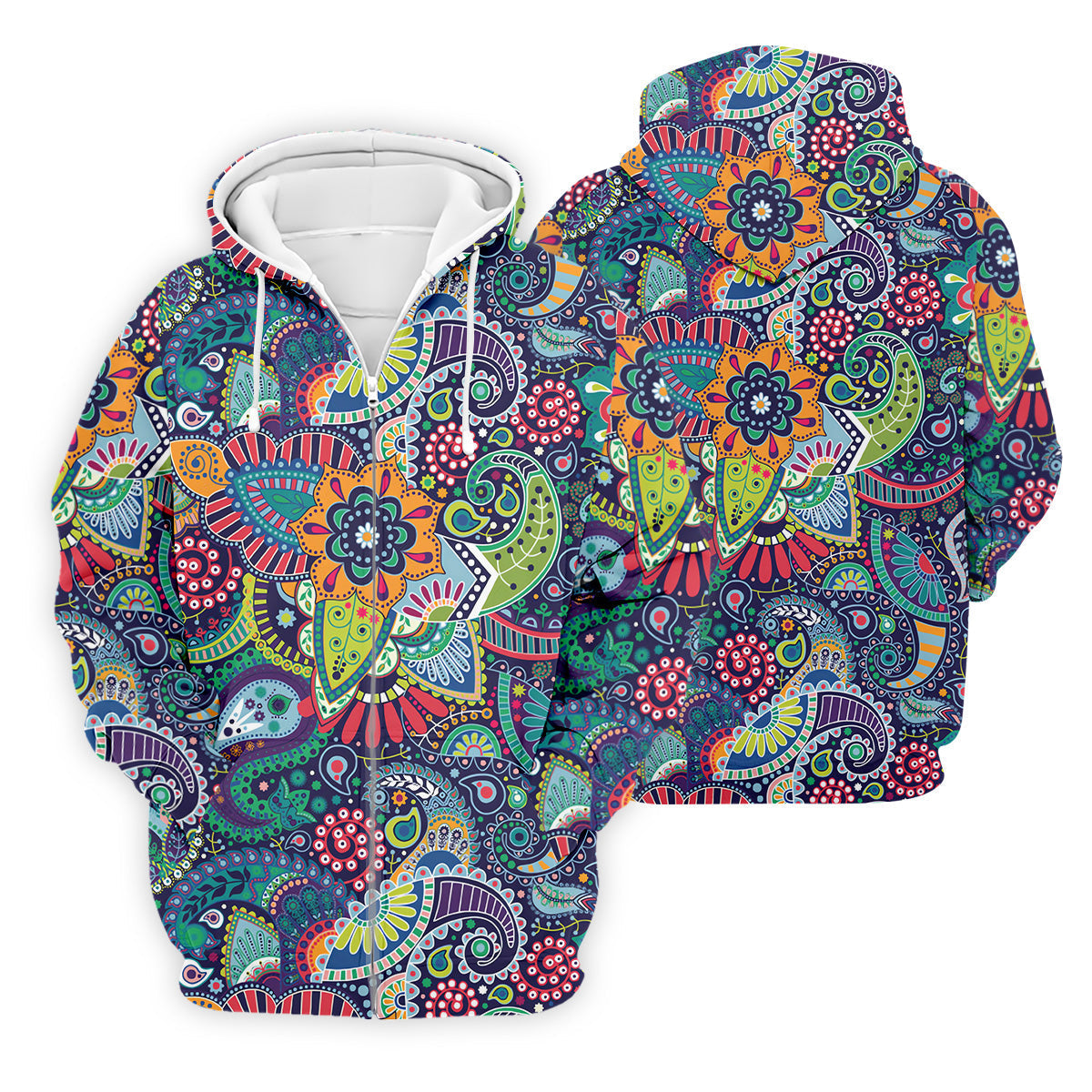 Colorful Paisley Men Polo, Mens Paisley Shirts, Mens Golf Polo Shirt Golf Gift For Men