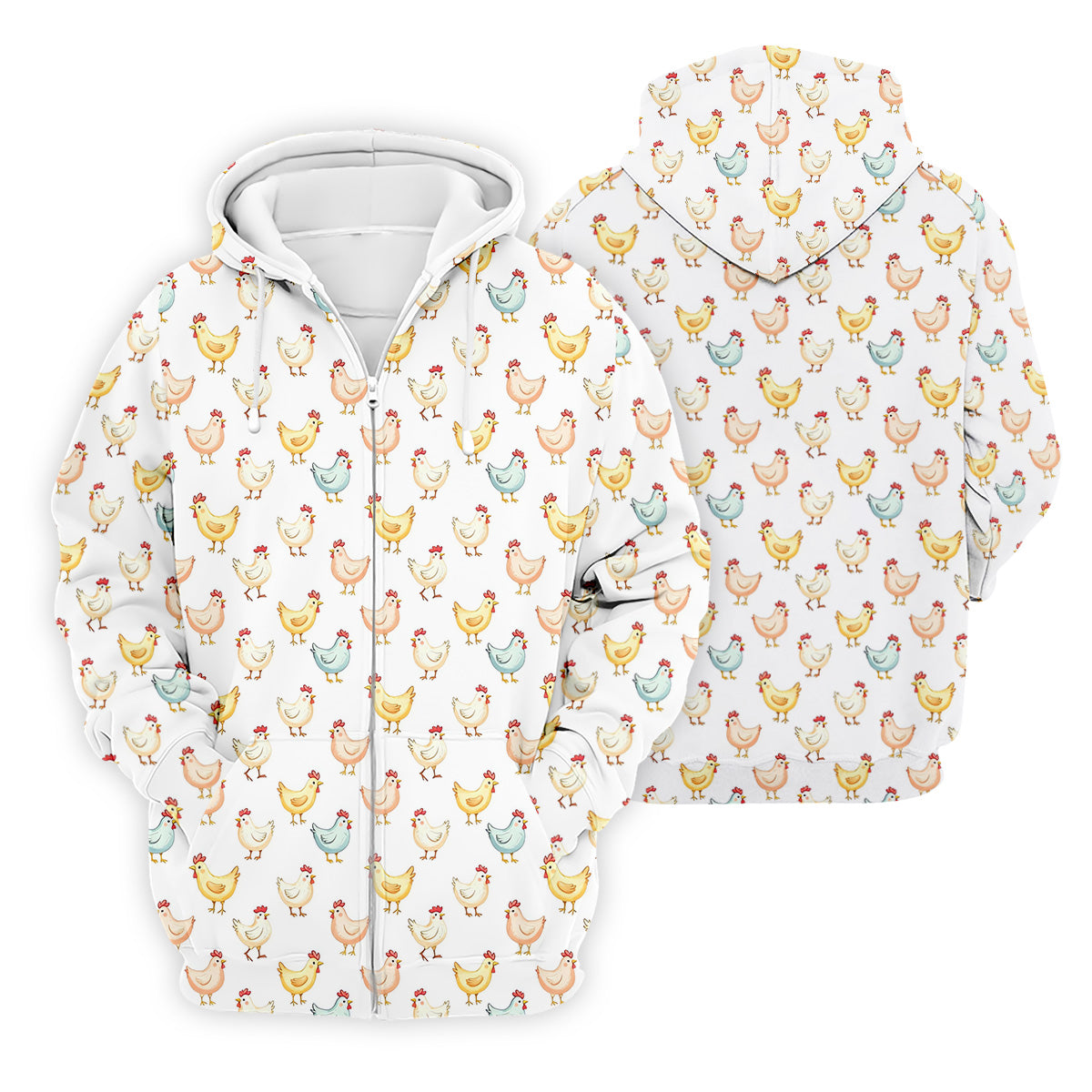 Chicken Rooster White Golf Tops For Men, Gift For Chicken Lover, Fun Golf Shirts For Men, Golfing Apparel