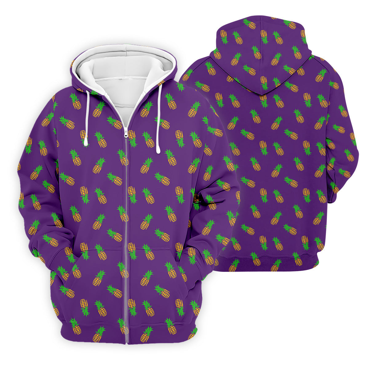 Pineapple Grenade Purple Golf Shirts, Men Polo, Golf Gift For Men, Golfing Apparel
