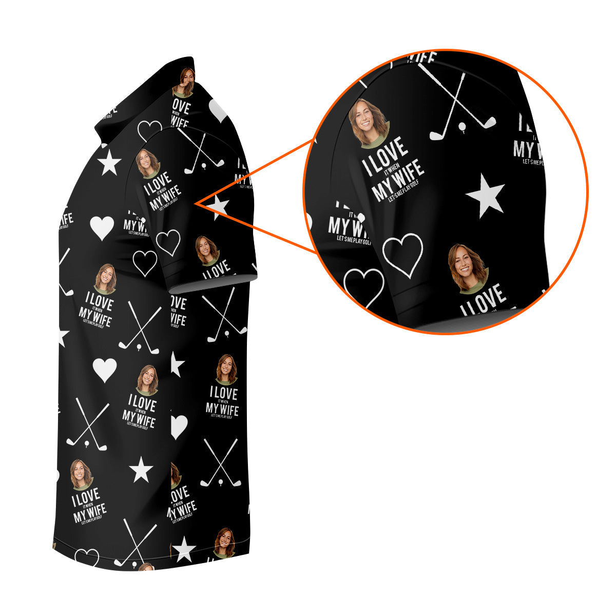 I Love It When My Wife Let's Me Play Golf Black Fun Golf Shirts For Men, Polo ShirtFor Men