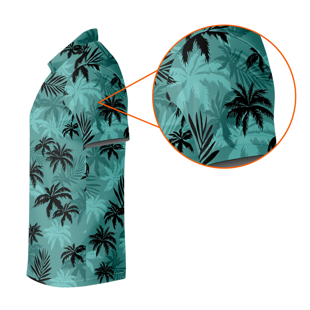 Tropical Palm Leaves Golf Tops For Men, Hawaiian Golf Shirts, Polo ShirtFor Men, Golf Gift For Men