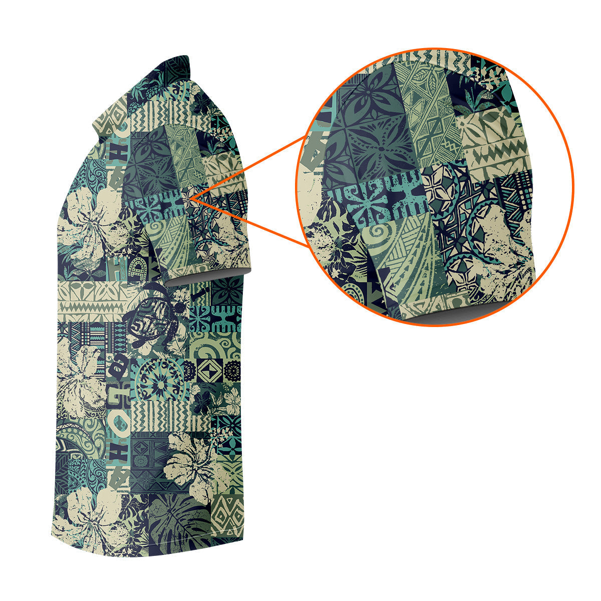 Tribal Aztec Tropical Golf Shirt, Hawaiian Golf Shirts, Mens Golf Polo Shirtf Gift For Men