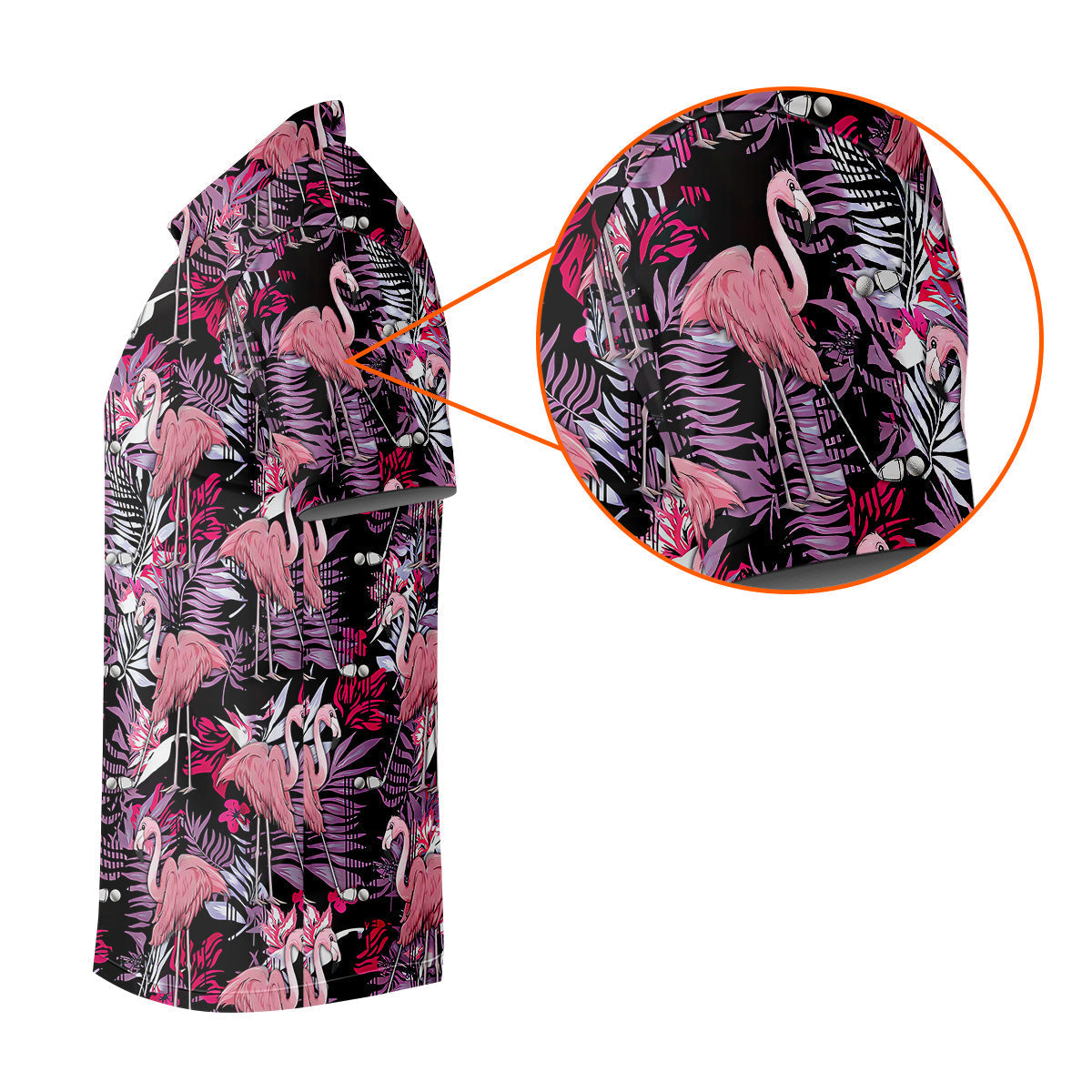 Tropical Flamingo Purple Golf Shirt, Golf Tops For Men, Polo Shirtor Men, Golfing Apparel